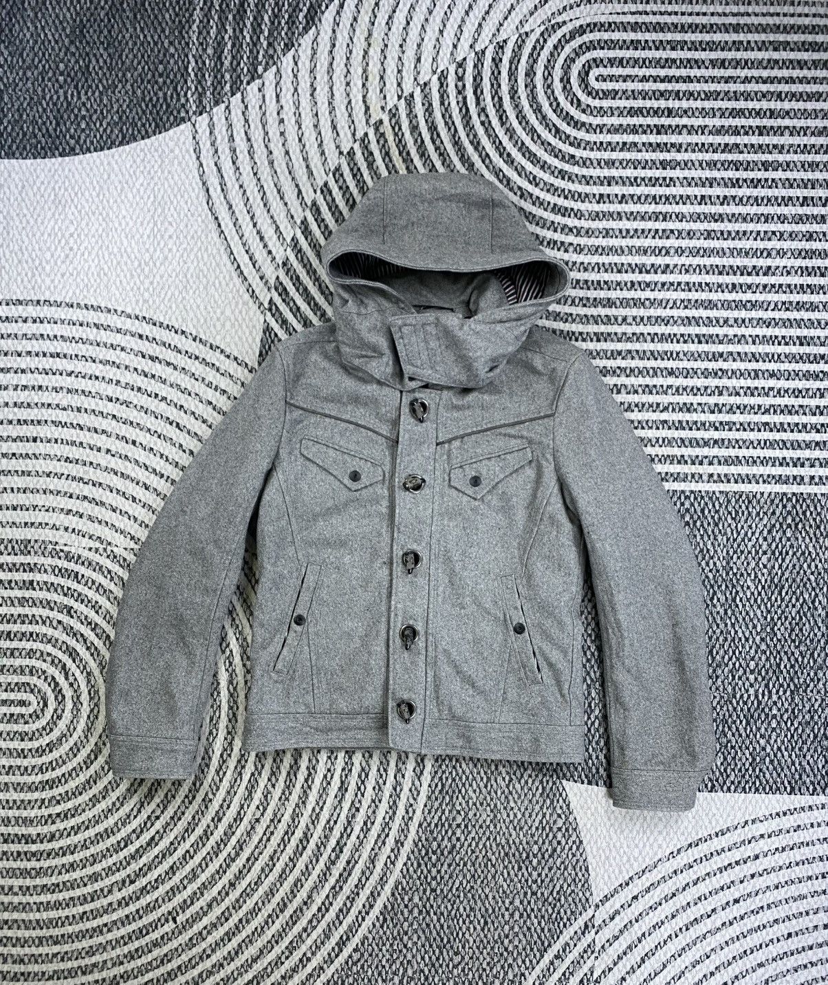 HIDEAWAYS Vintage HIDEAWAYS Hooded Peacoat Heavy Jacket Size US M / EU 48-50 / 2 - 1 Thumbnail