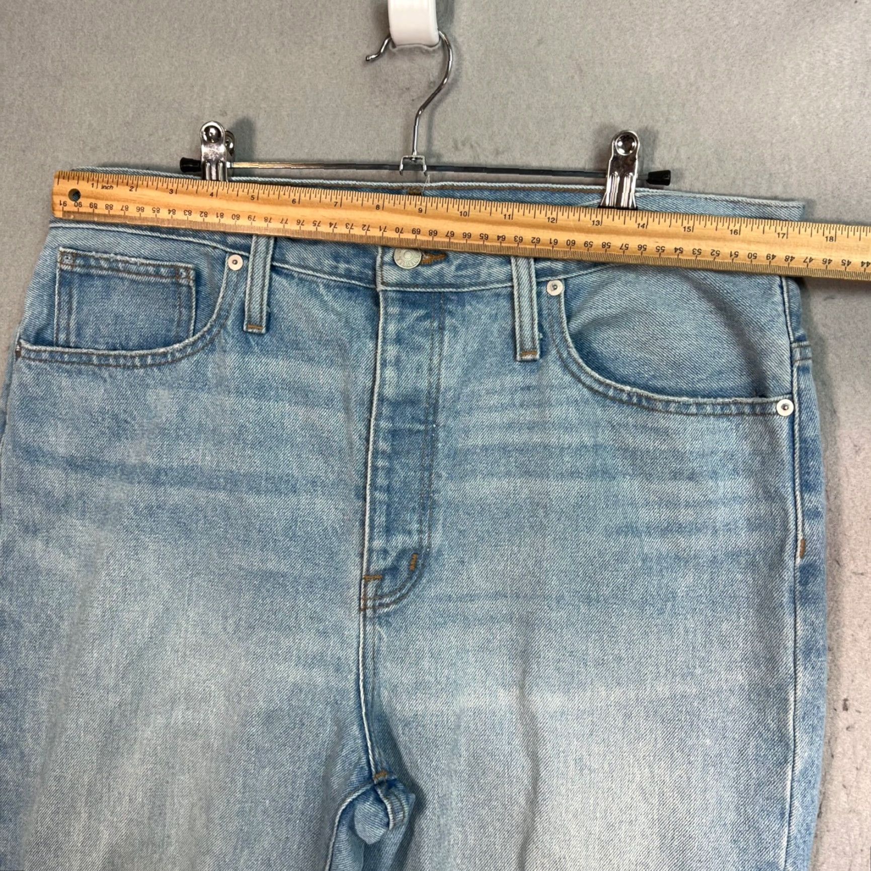 Madewell Madewell Jeans Mens Straight Blue Light Wash 32 Distressed Denim Size 32 Size US 32 / EU 48 - 6 Thumbnail