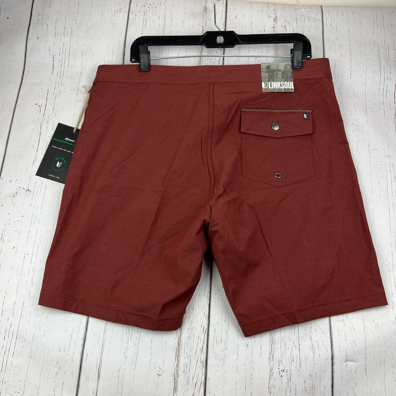 Other LinkSoul Golf 35 Board Walker Plain Shorts Redwood Men New Size US 35 - 2 Thumbnail