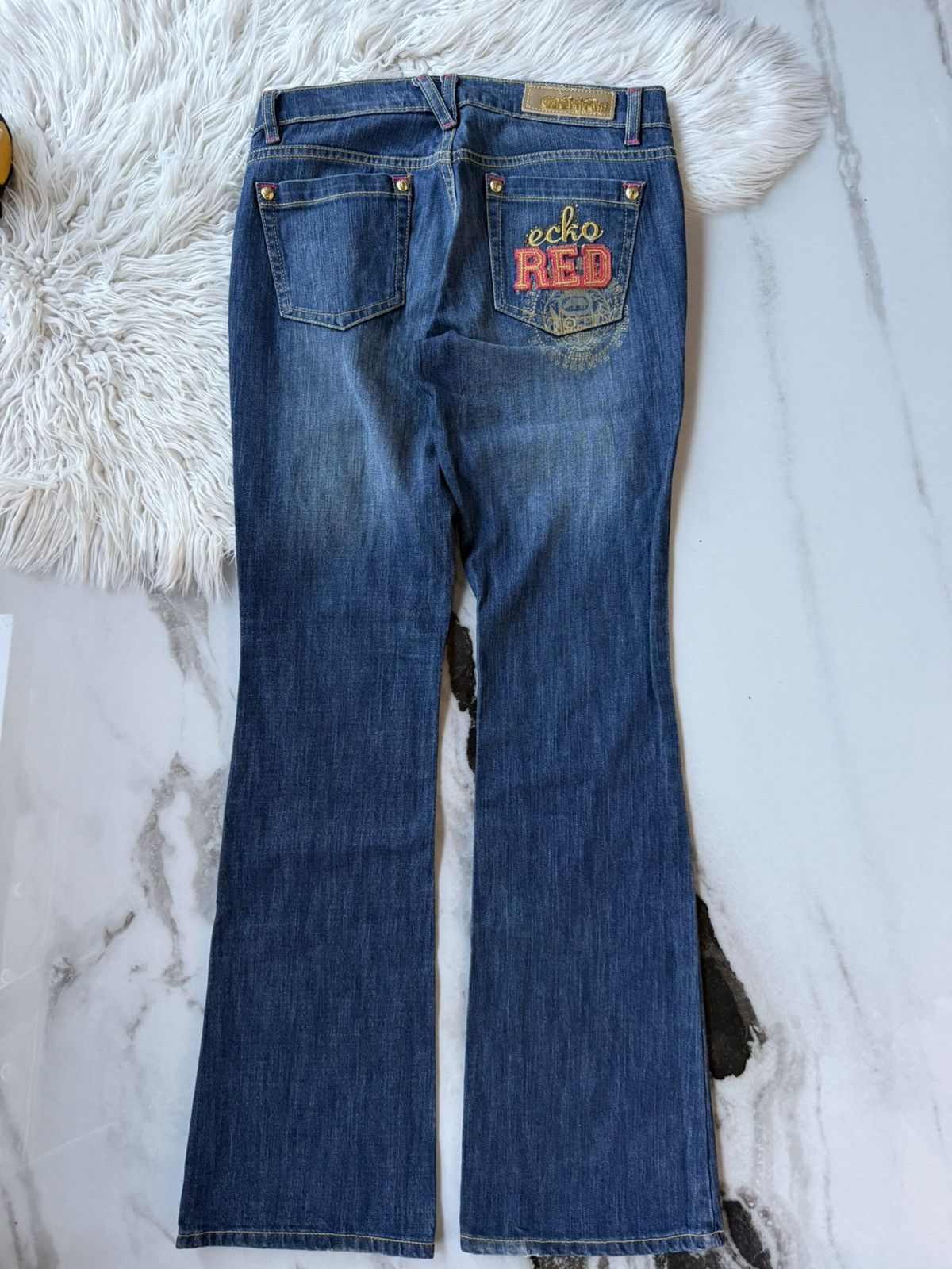 Ecko Unltd. Vintage Ecko Untld Y2K Flared Bootcut Jeans Japanesse Size 30" / US 8 / IT 44 - 10 Thumbnail
