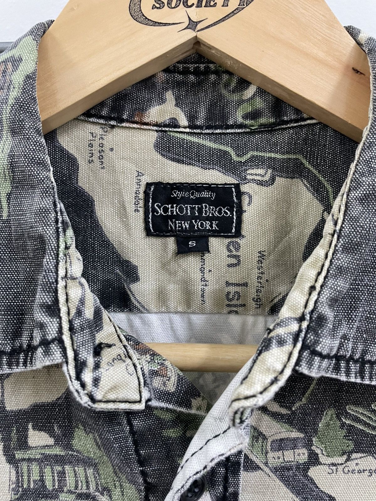 Beauty Beast × Schott Rare And Beautiful Schott NYC Map Design Full Print Shirt Size US S / EU 44-46 / 1 - 3 Thumbnail