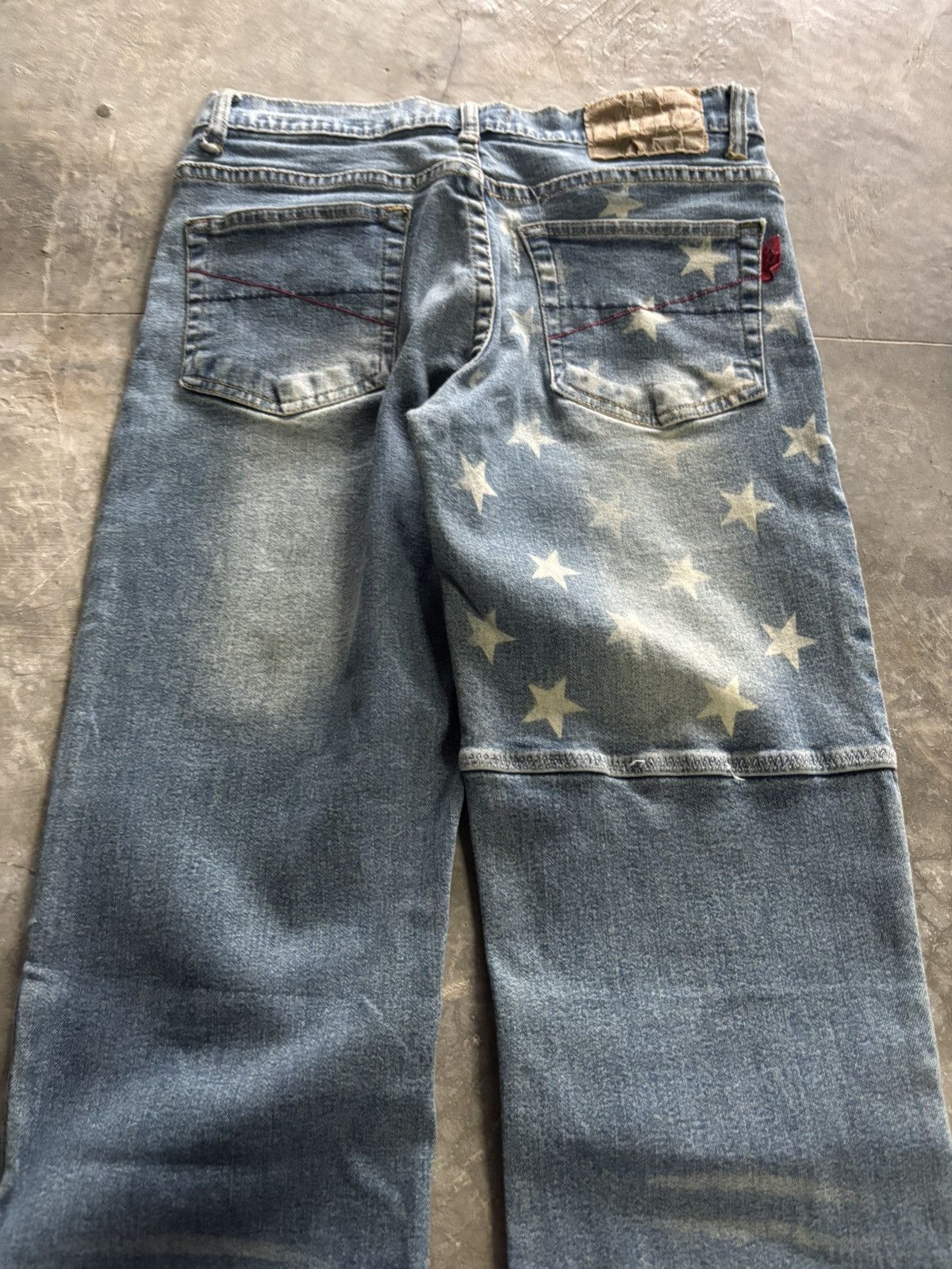 20471120 × Hysteric Glamour × If Six Was Nine GAZOZ flare star jeans punk gothic american flag style Size US 26 / EU 42 - 12 Thumbnail