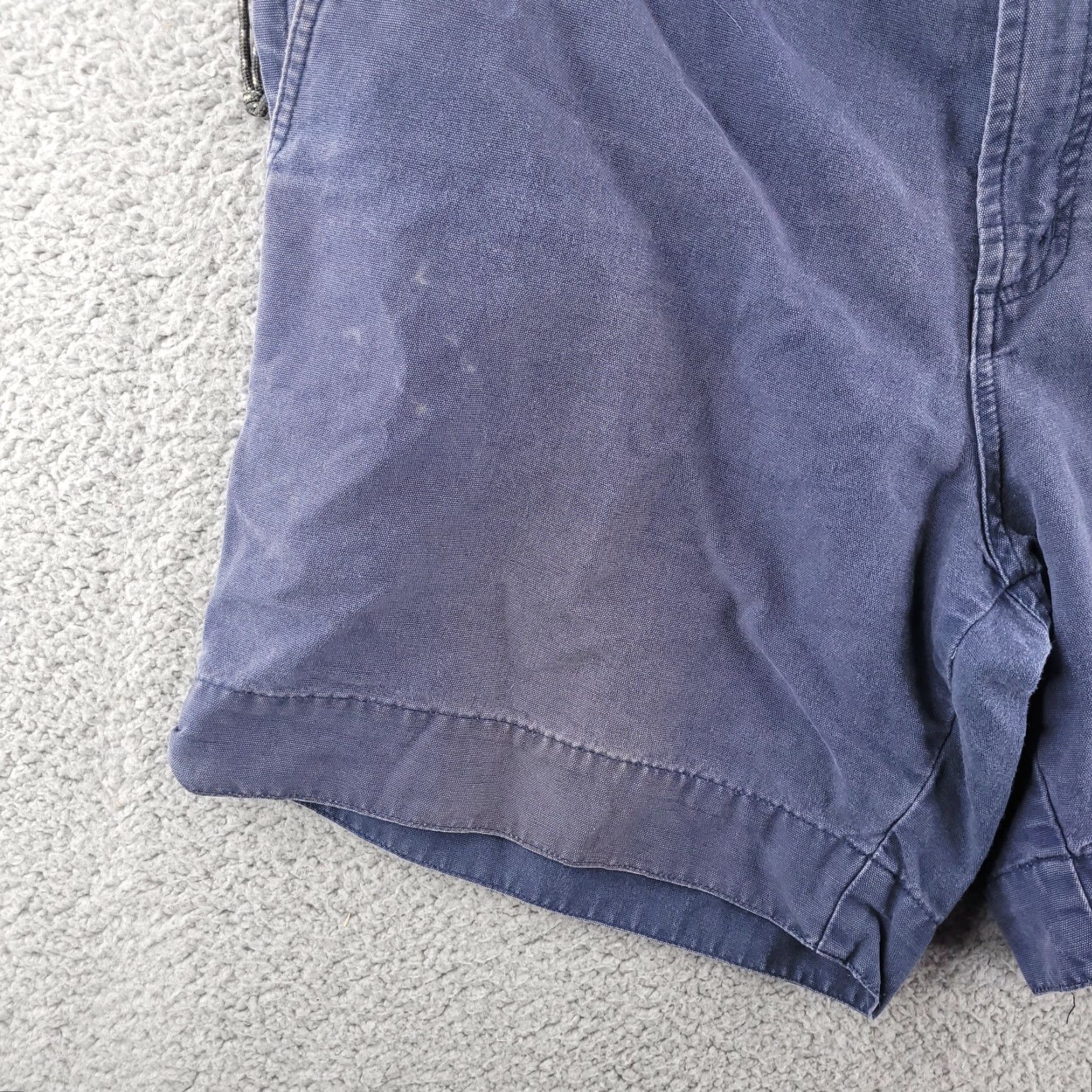 Vintage Columbia Walk Shorts Mens 36 Blue Distressed Canvas Cotton Hiking Outdoor Chino Flat Front Solid 36 Mens Blue Outdoor 90s (adjusted) Size US 36 / EU 52 - 2 Thumbnail