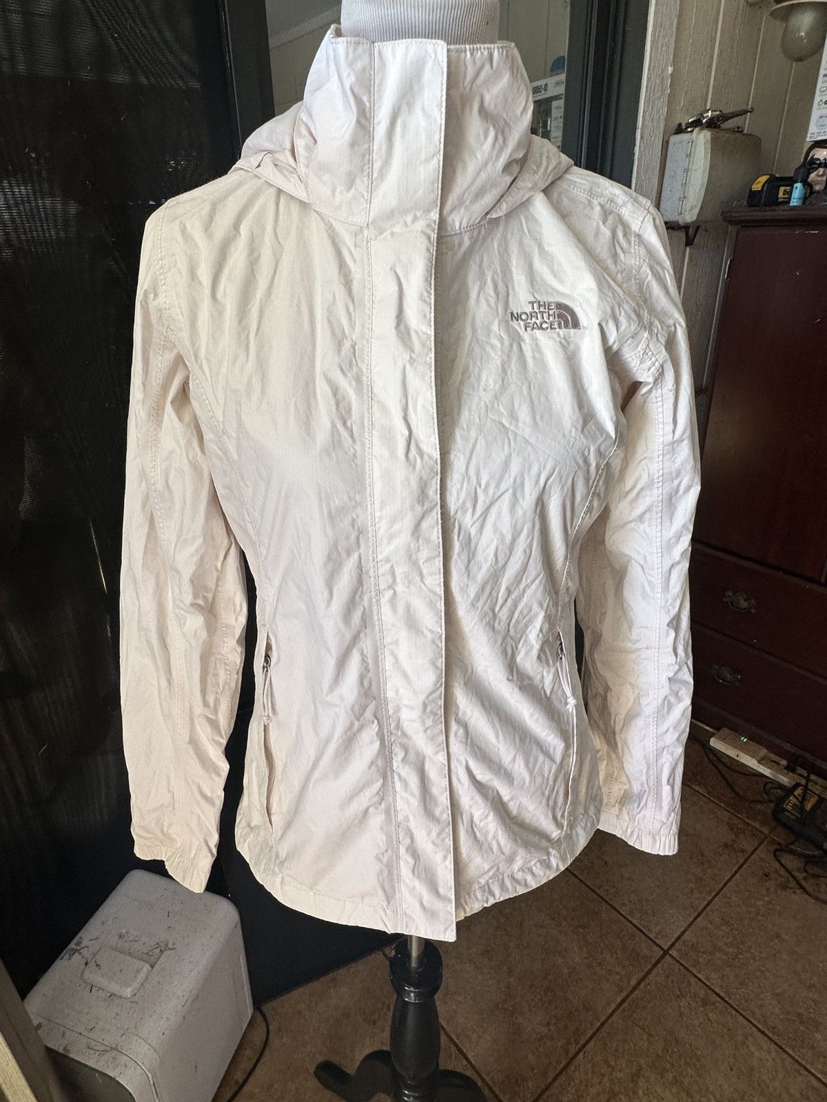 The North Face The North Face Hoodie Jacket Women's Small Hyvent Off White Size S / US 4 / IT 40 - 1 Thumbnail