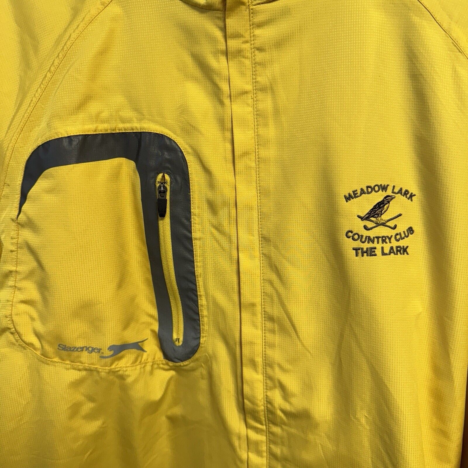 Other Slazenger Golf Jacket Mens Large Yellow Full Zip Embroidered Size US L / EU 52-54 / 3 - 3 Thumbnail