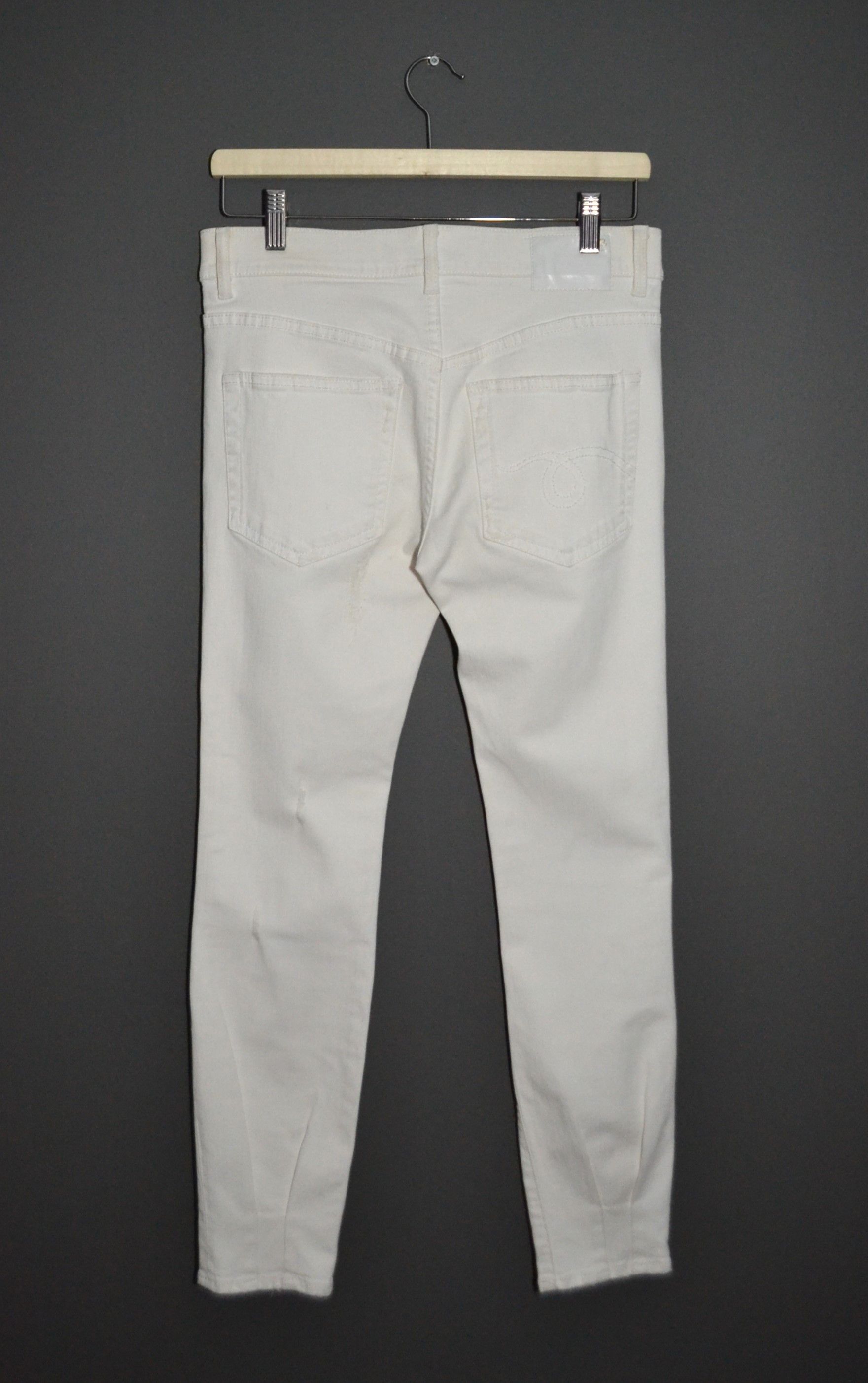 R13 R13 Relaxed Skinny Distressed White Jeans 26 Size 26" / US 2 / IT 38 - 2 Thumbnail
