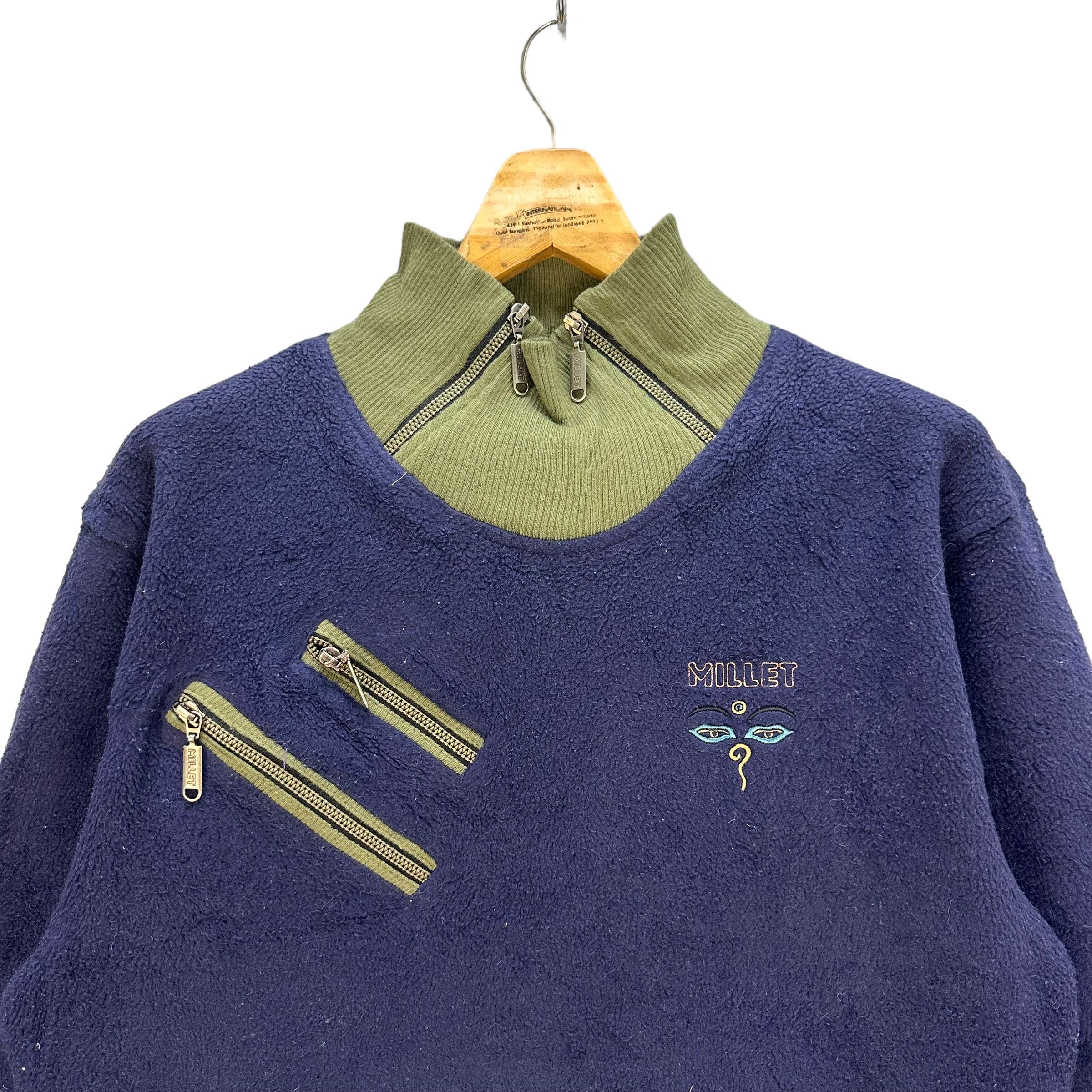 Japanese Brand MILLET NICE DESIGN FLEECE #8059-199 Size US S / EU 44-46 / 1 - 2 Thumbnail