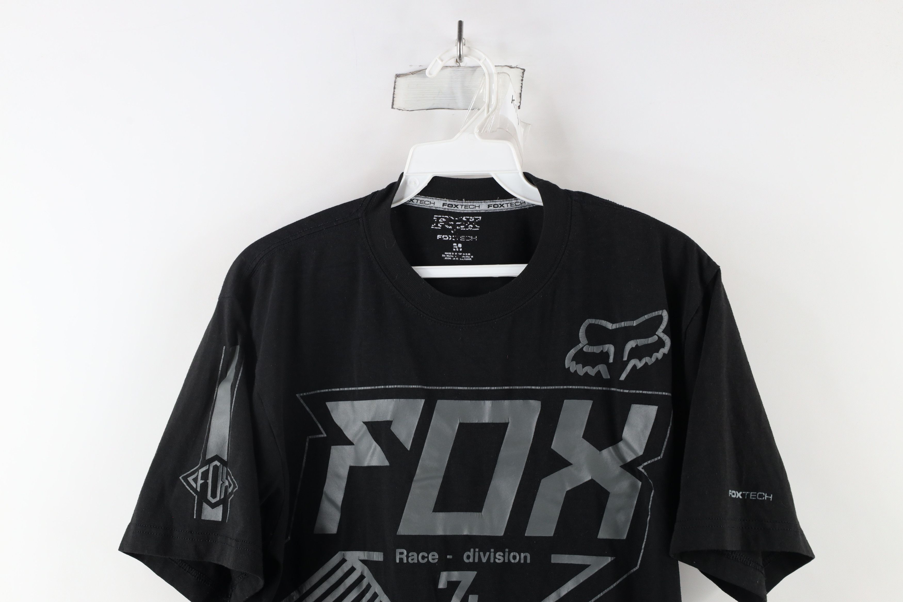 Fox Racing × Vintage Vintage Fox Racing Spell Out Big Logo T-Shirt Black Size US M / EU 48-50 / 2 - 2 Thumbnail
