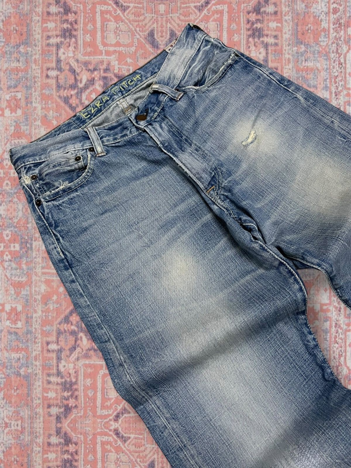Japanese Brand Vintage Rare 1990s Designer Japan Ezra Fitch Mudwash Flared Size US 30 / EU 46 - 7 Thumbnail