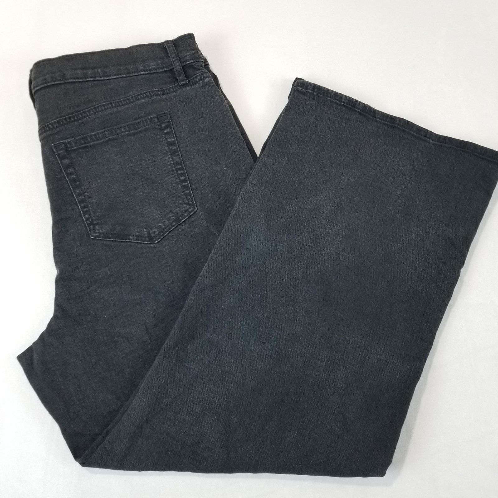 Loft LOFT Jeans Size 32 14 Black Velvet Stripe Wide Leg Petite Size 36" / US 14 / IT 50 - 3 Thumbnail