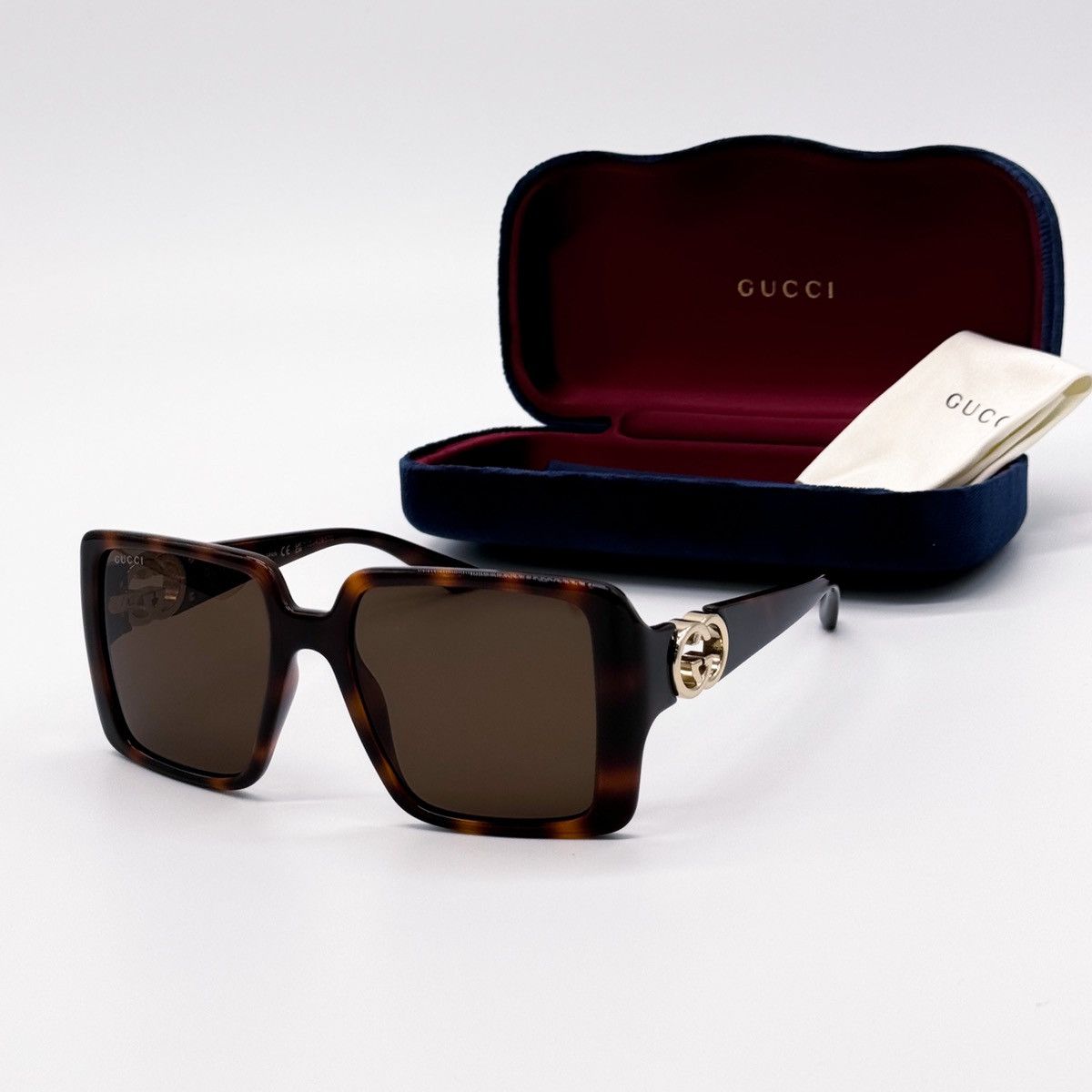 Gucci NEW GUCCI GG1692S 002 SQUARE HAVANA BROWN WOMEN SUNGLASSES Size ONE SIZE - 1 Thumbnail