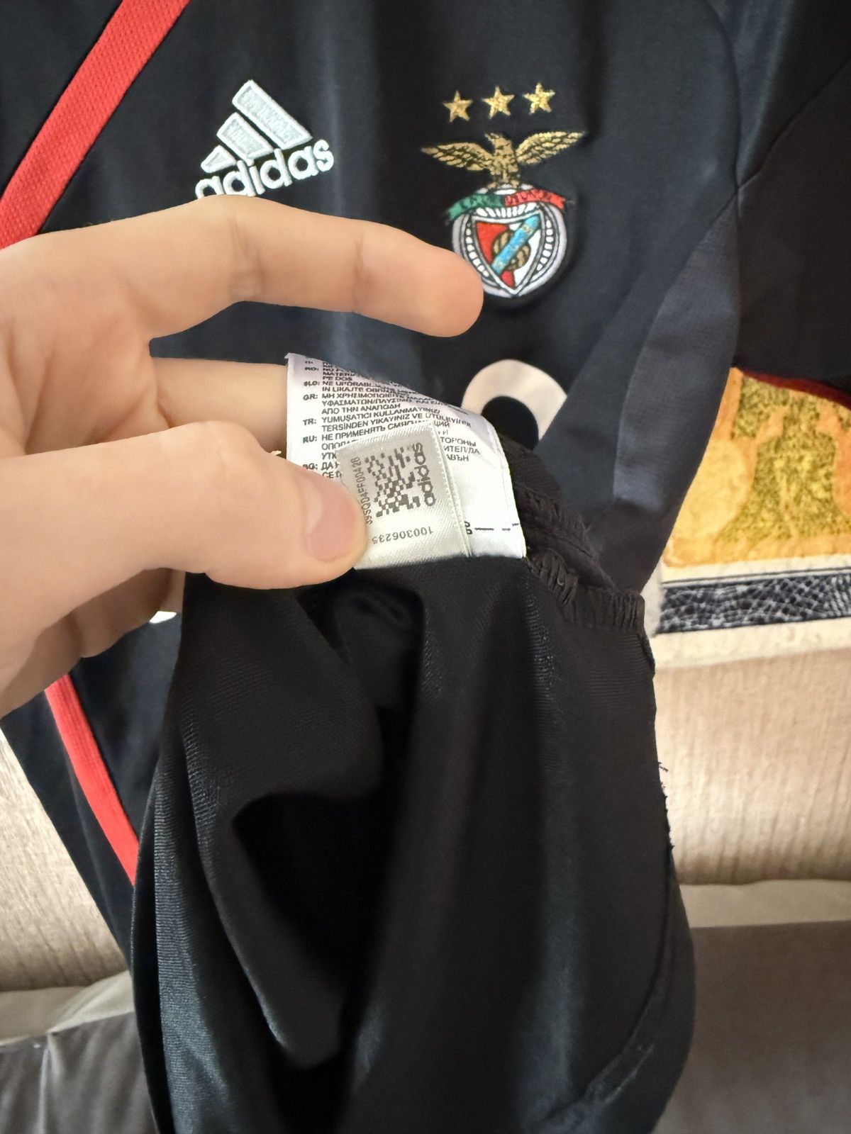 Adidas SL Benfica Adidas Away Shirt 09/10 Diogo #7 Soccer Jersey Size US S / EU 44-46 / 1 - 10 Thumbnail