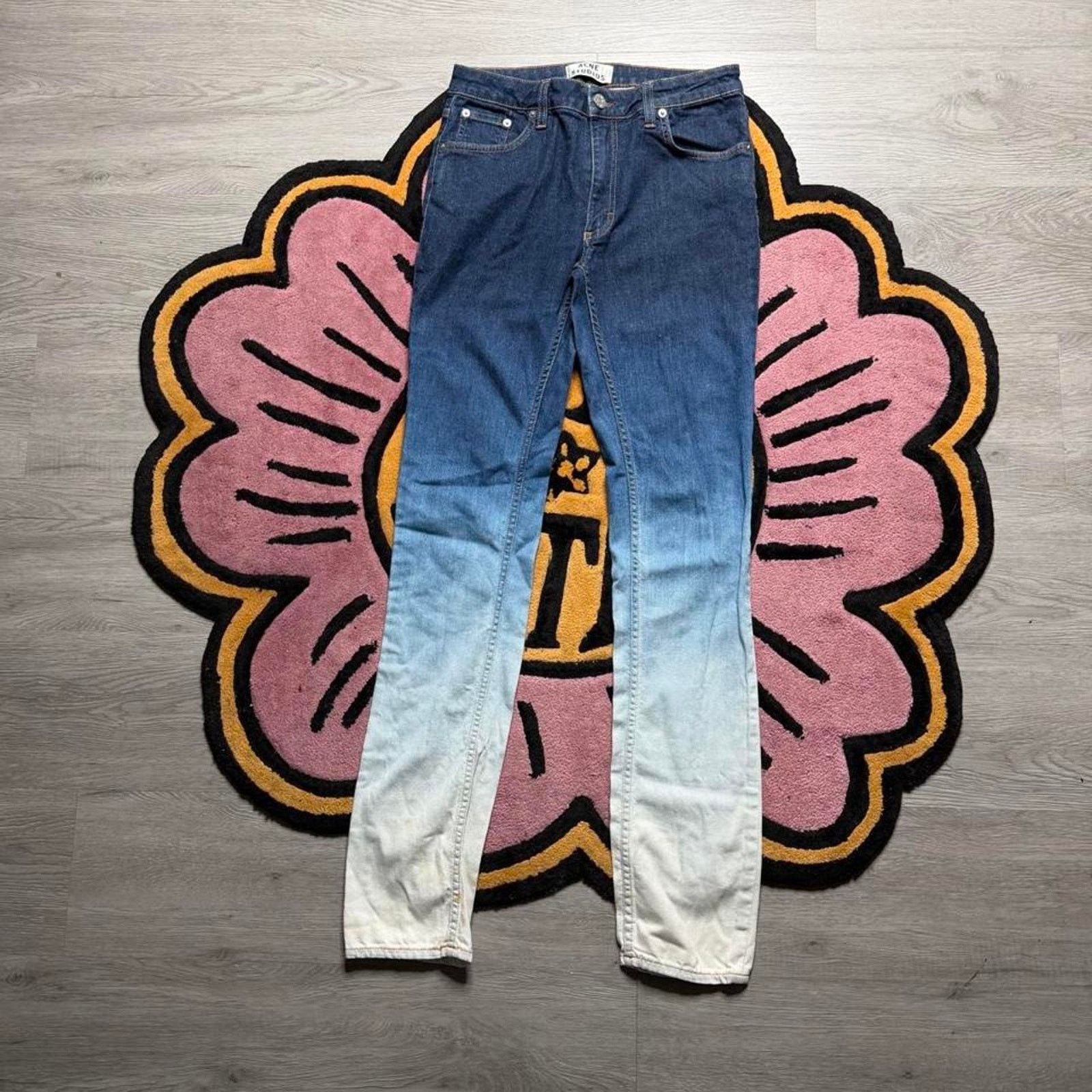 Acne Studios Flex S Gradient Die Dye Skinny Fit Denim Jeans
