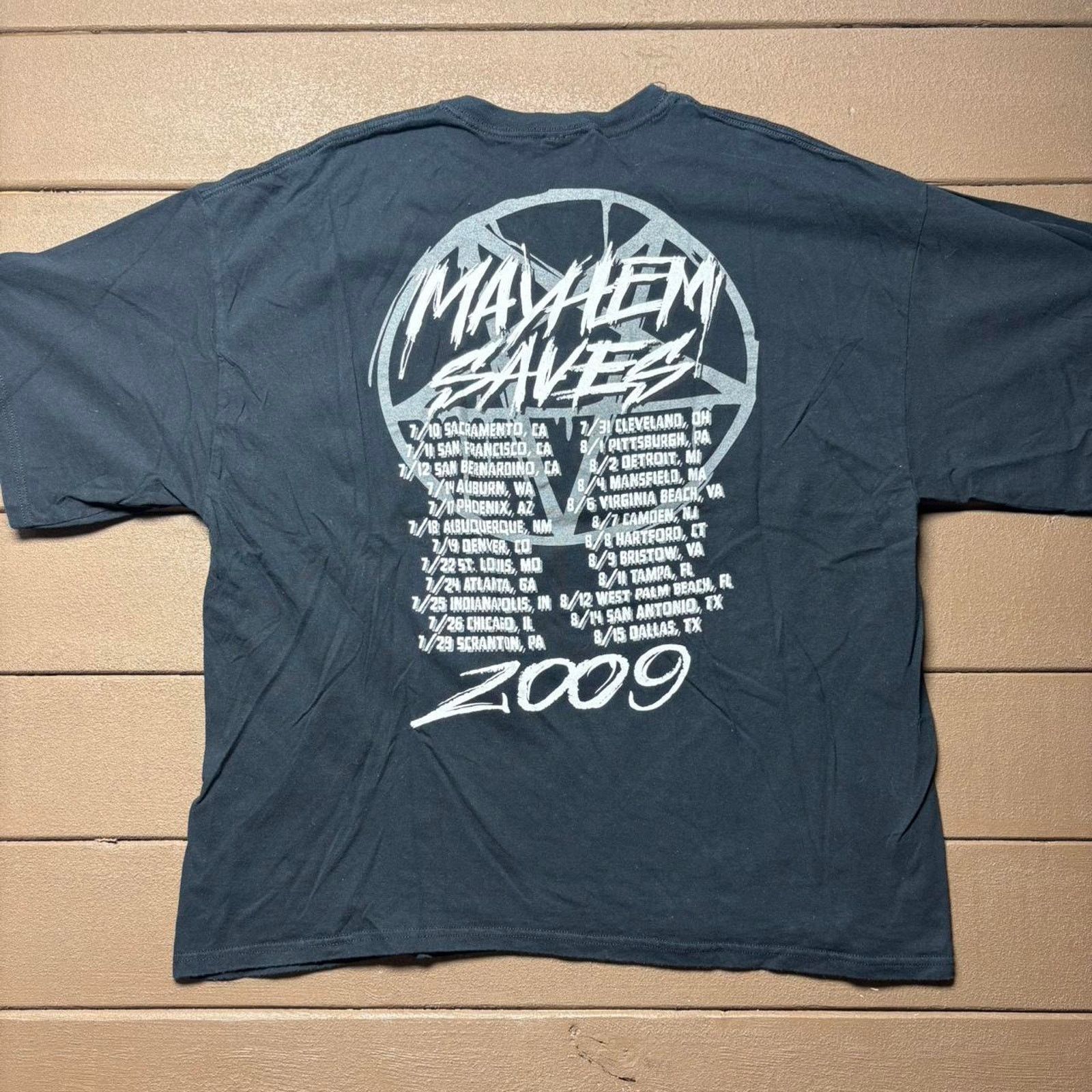 Tultex Black 2009 Rockstar Mayhem Festival Shirt Size US XXL / EU 58 / 5 - 4 Thumbnail