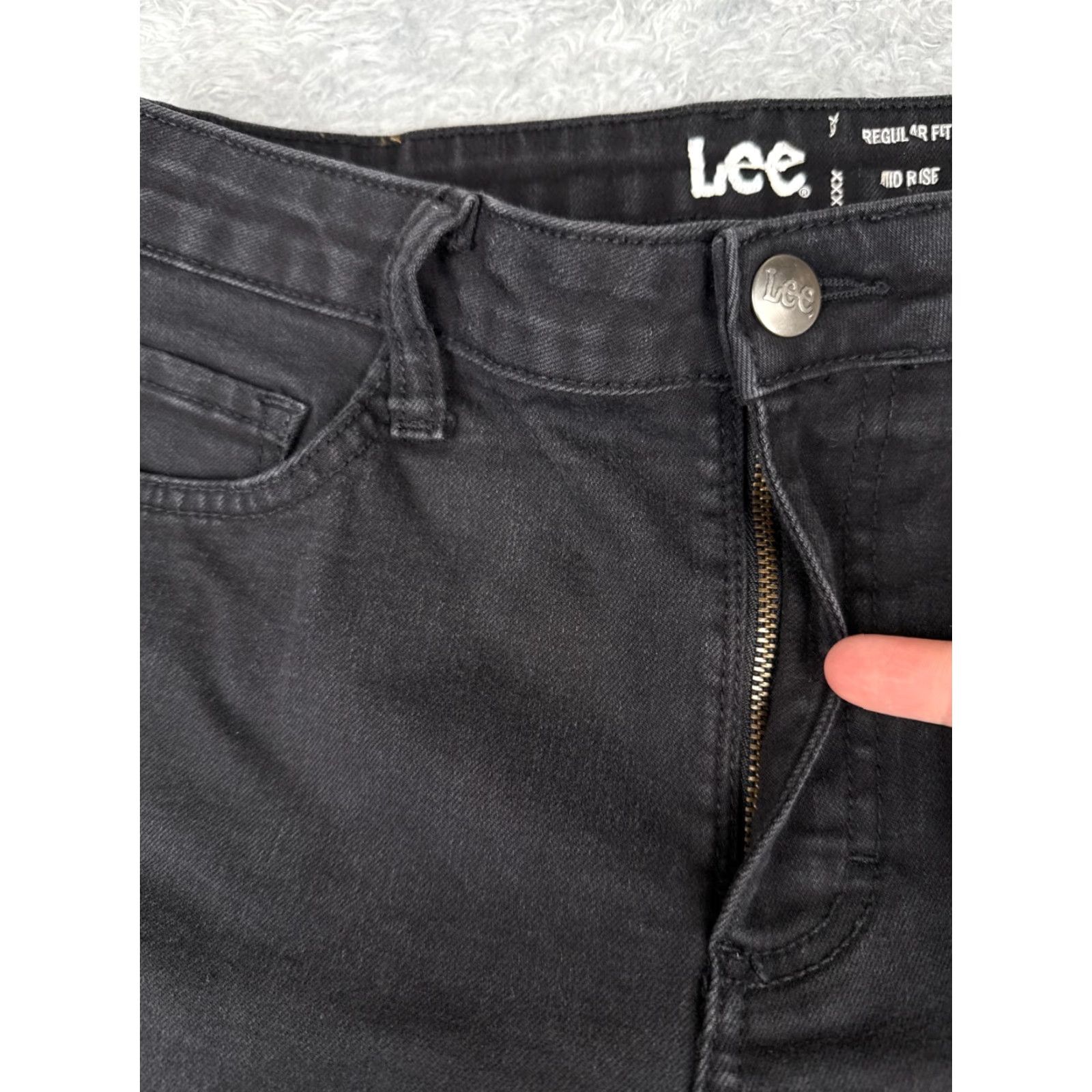 Lee Vintage Lee Women’s Jeans Bootcut Mid Rise Regular Fit 30x31 Black Denim Cotton Southwest Style Size 32" / US 10 / IT 46 - 5 Thumbnail