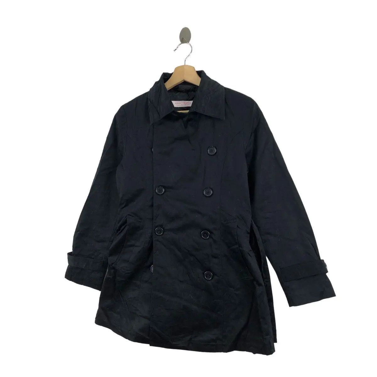 Vintage Vtg DEZERT FEMME JAPAN Mode Pour Peacoat Trench Coat Jacket Size S / US 4 / IT 40 - 2 Thumbnail