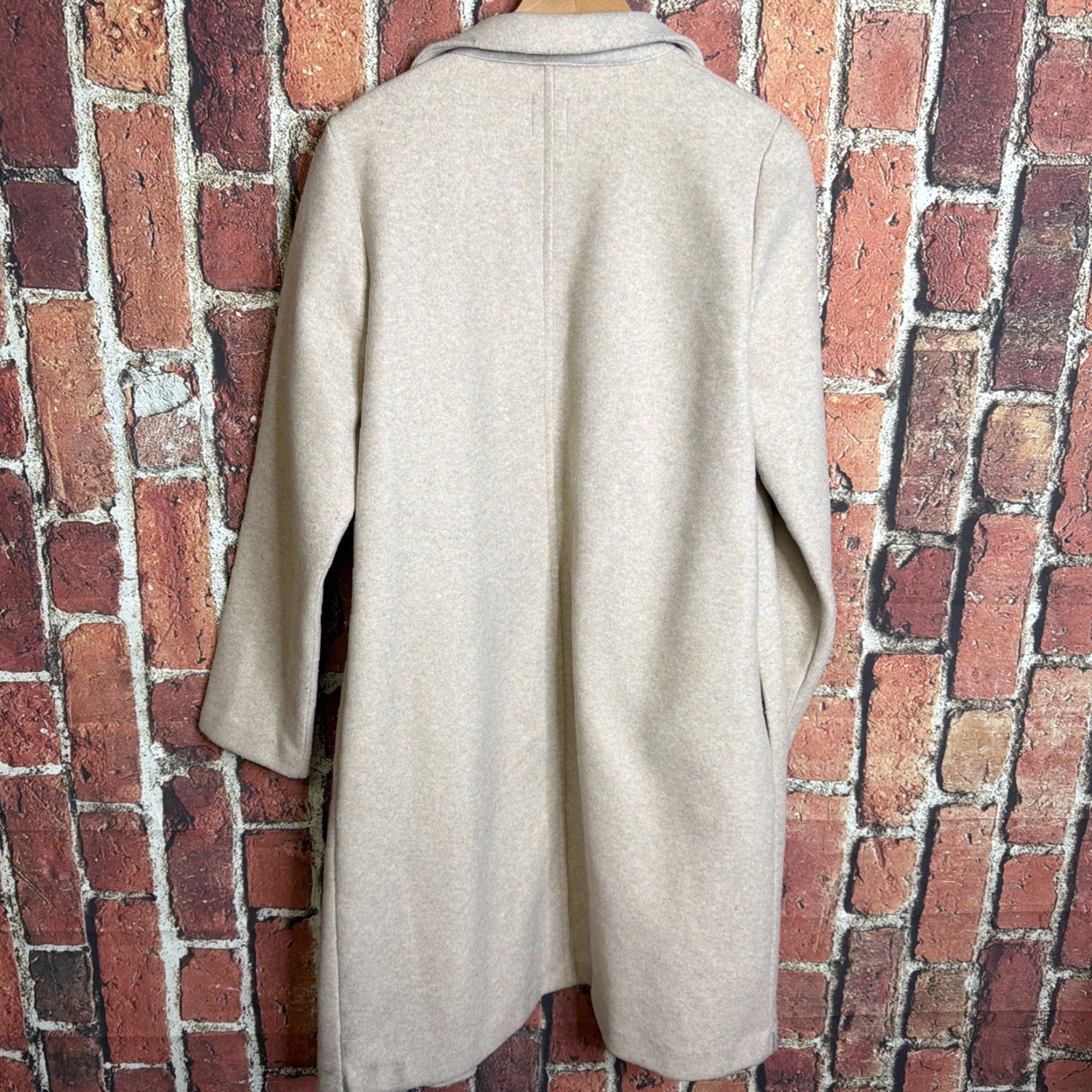 Zara Zara Coat Women XL Beige Long Trench Coat Button Pockets City Classic Travel Workwear Size XL / US 12-14 / IT 48-50 - 3 Thumbnail