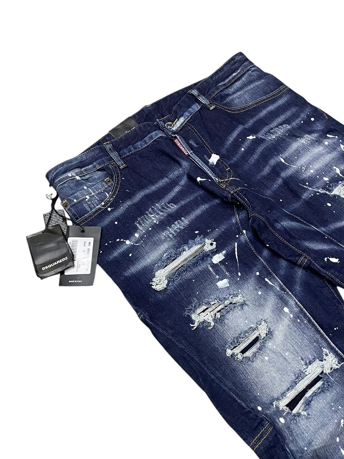 Dsquared2 BNWT Dsquared2 $800 Biker Distressed Paint Splatter Jeans Size US 34 / EU 50 - 14 Thumbnail