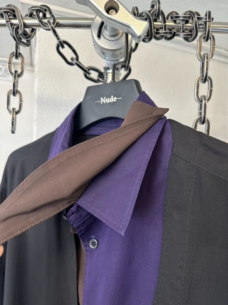 Yohji Yamamoto yohji yamamoto 19SS Paneled Long Shirt 2502-Nextarrow Size US L / EU 52-54 / 3 - 7 Thumbnail