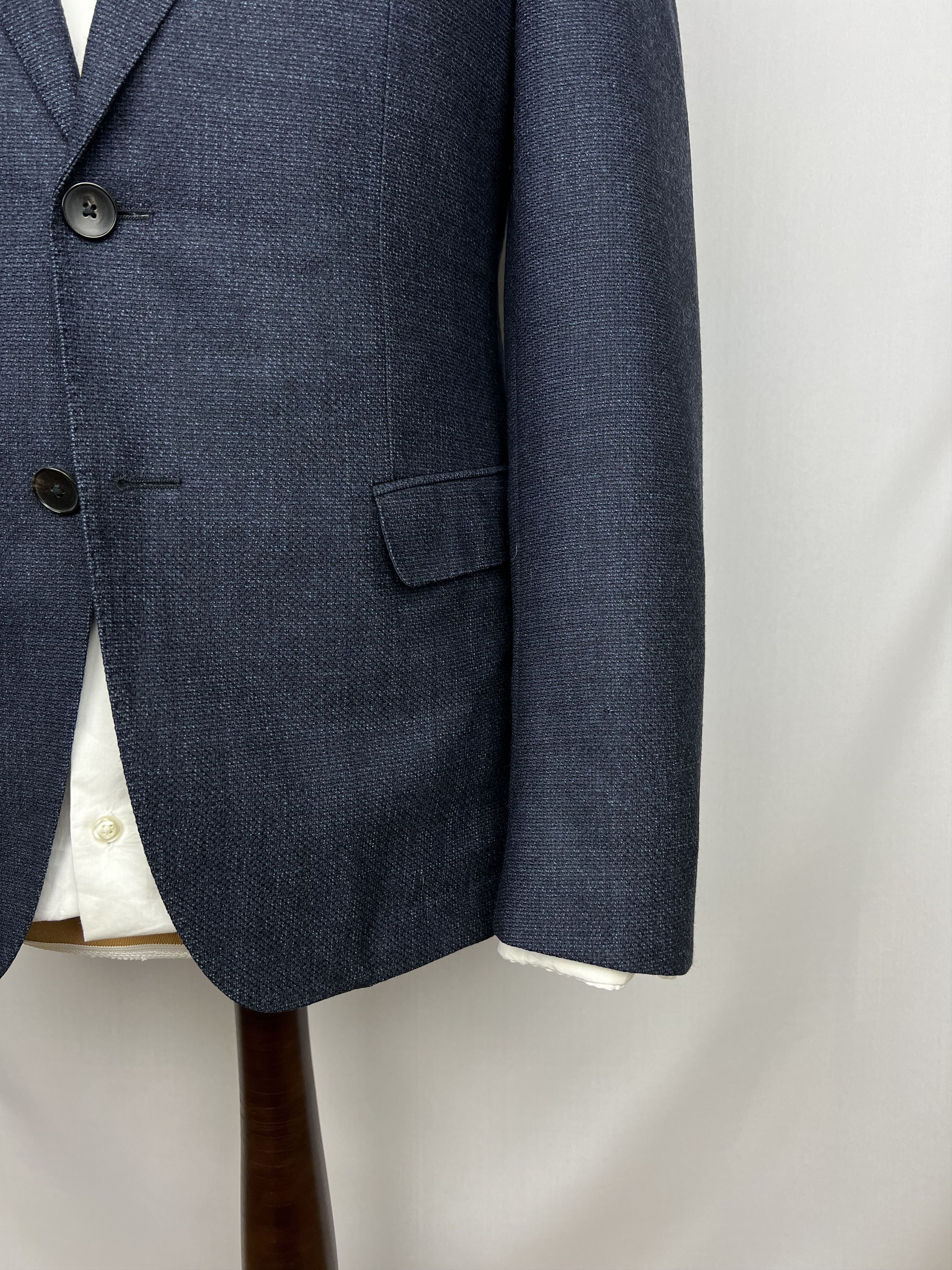 Hugo Boss Solid Cotton Blend Half-Lined Modern Sport Coat Size 38R - 7 Thumbnail
