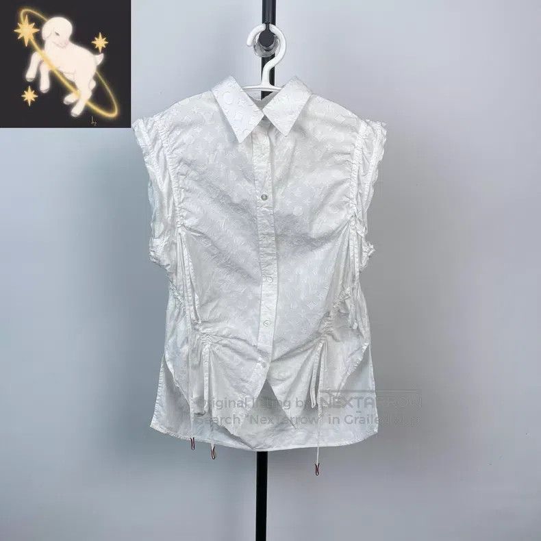 Louis Vuitton Louis Vuitton White embossed presbyopic full print shirt Size XXS / US 00 / IT 34 - 1 Thumbnail