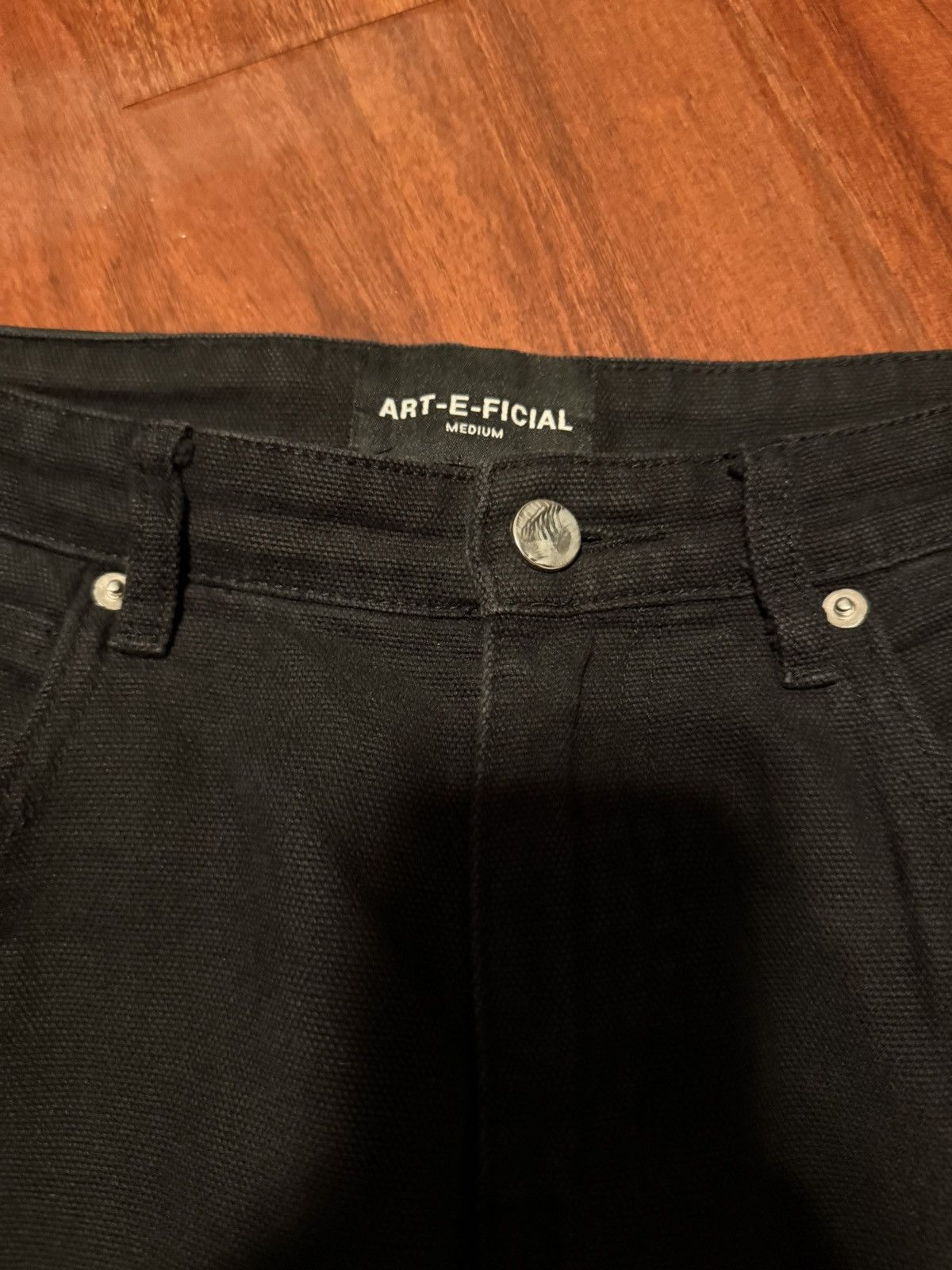 Other ART-E-FICIAL Black Baggy Double Cargo Pants Size US 31 - 3 Thumbnail