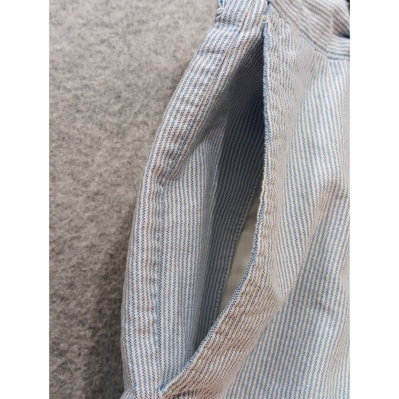 J.Crew J.CREW Chino Shorts Mens 36 Light Blue Nautical Stripes Sunwashed Oxford 9" Ins Size US 36 / EU 52 - 6 Thumbnail