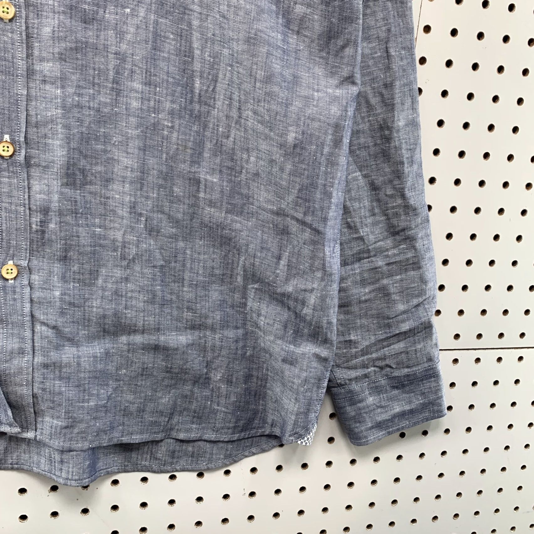 Ted Baker Ted Baker London Linen Button-Up Shirt Mens Size 6 Blue Long Sleeve Casual Shirt 6 Mens London Size US S / EU 44-46 / 1 - 7 Thumbnail
