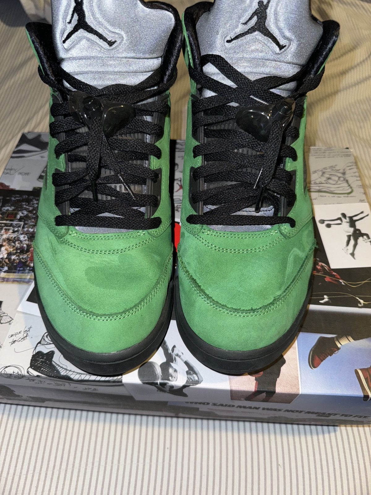 image of Jordan Brand 5 Oregon 5 2020 Shoes in Green, Men's (Size 11)