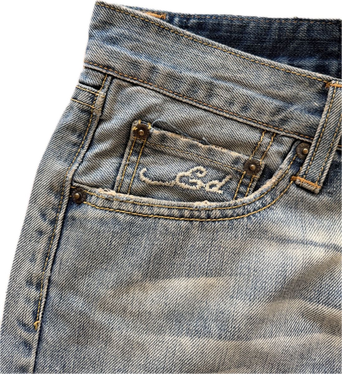 Ed Hardy Vintage Double Skull Rhinestone Ed Hardy Jeans Size US 32 / EU 48 - 6 Thumbnail