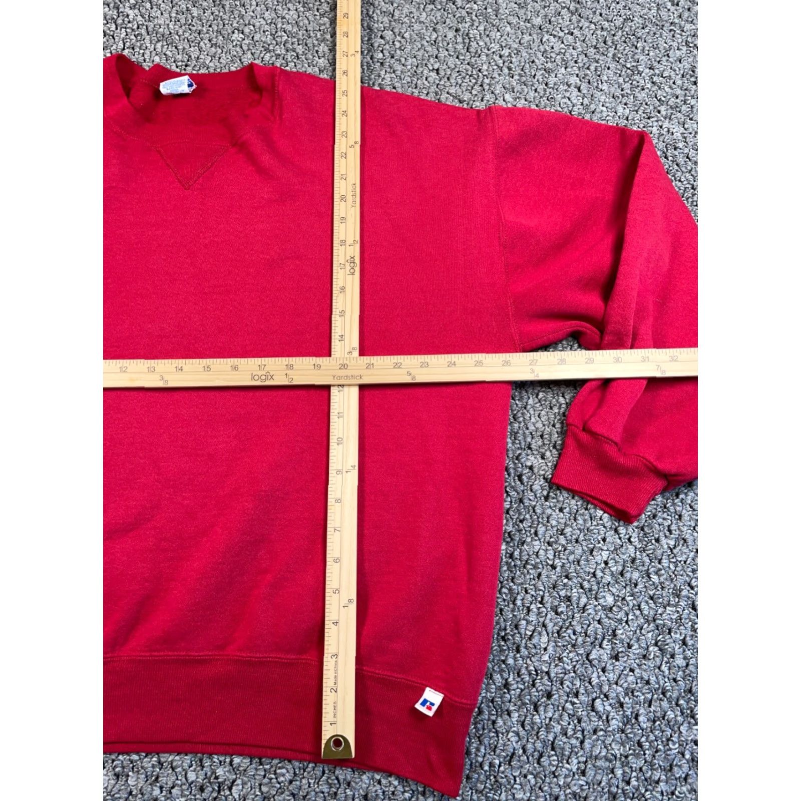 Russell Athletic VINTAGE Russell Athletic Sweatshirt Adult 2XL Red Crewneck 50/50 USA Tag Blank 90s Hipster Retro Mens Size US XXL / EU 58 / 5 - 5 Thumbnail