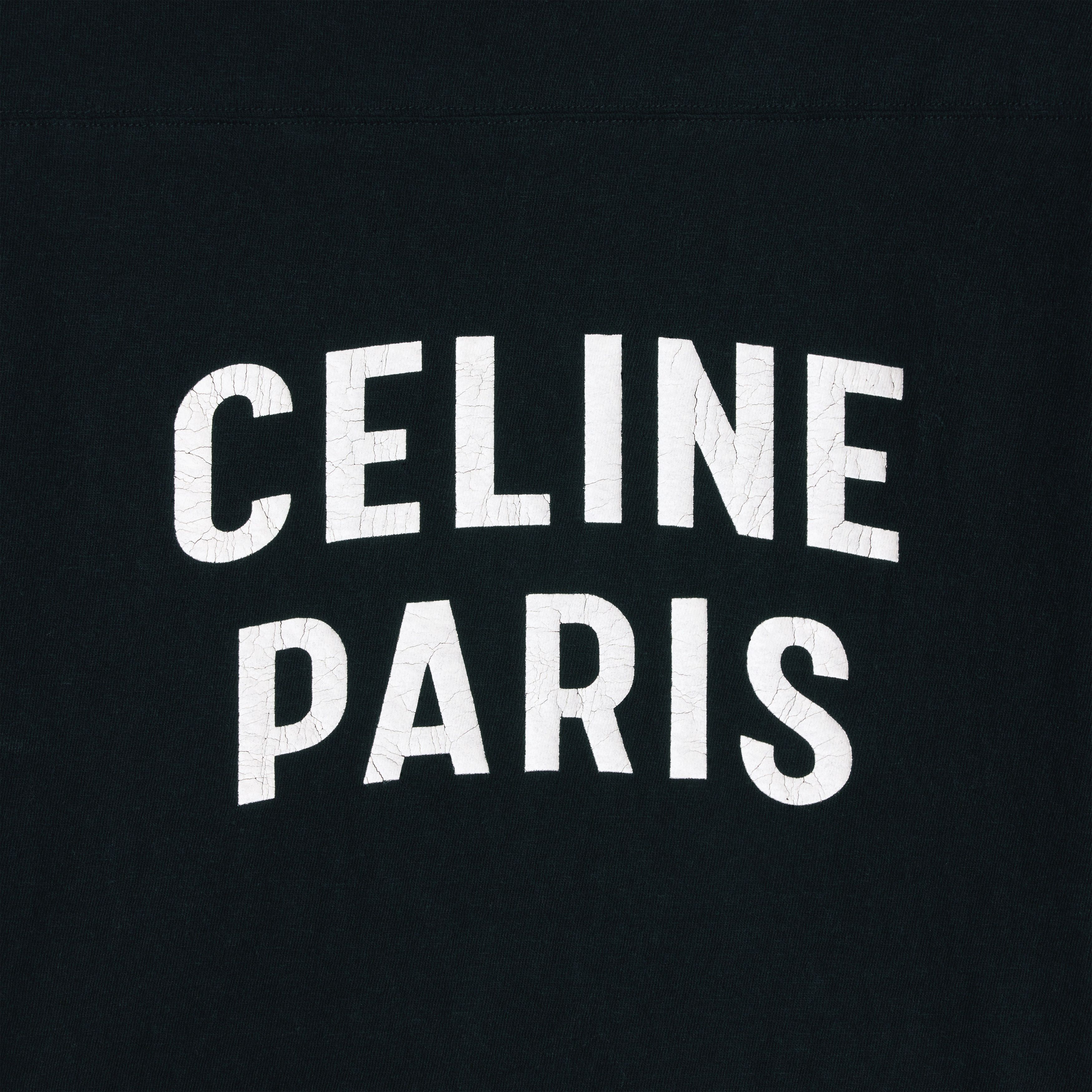 Celine o1bcso1str0925 2X92I668W Paris Boxy T-Shirt in Black/White Size XS / US 0-2 / IT 36-38 - 4 Thumbnail