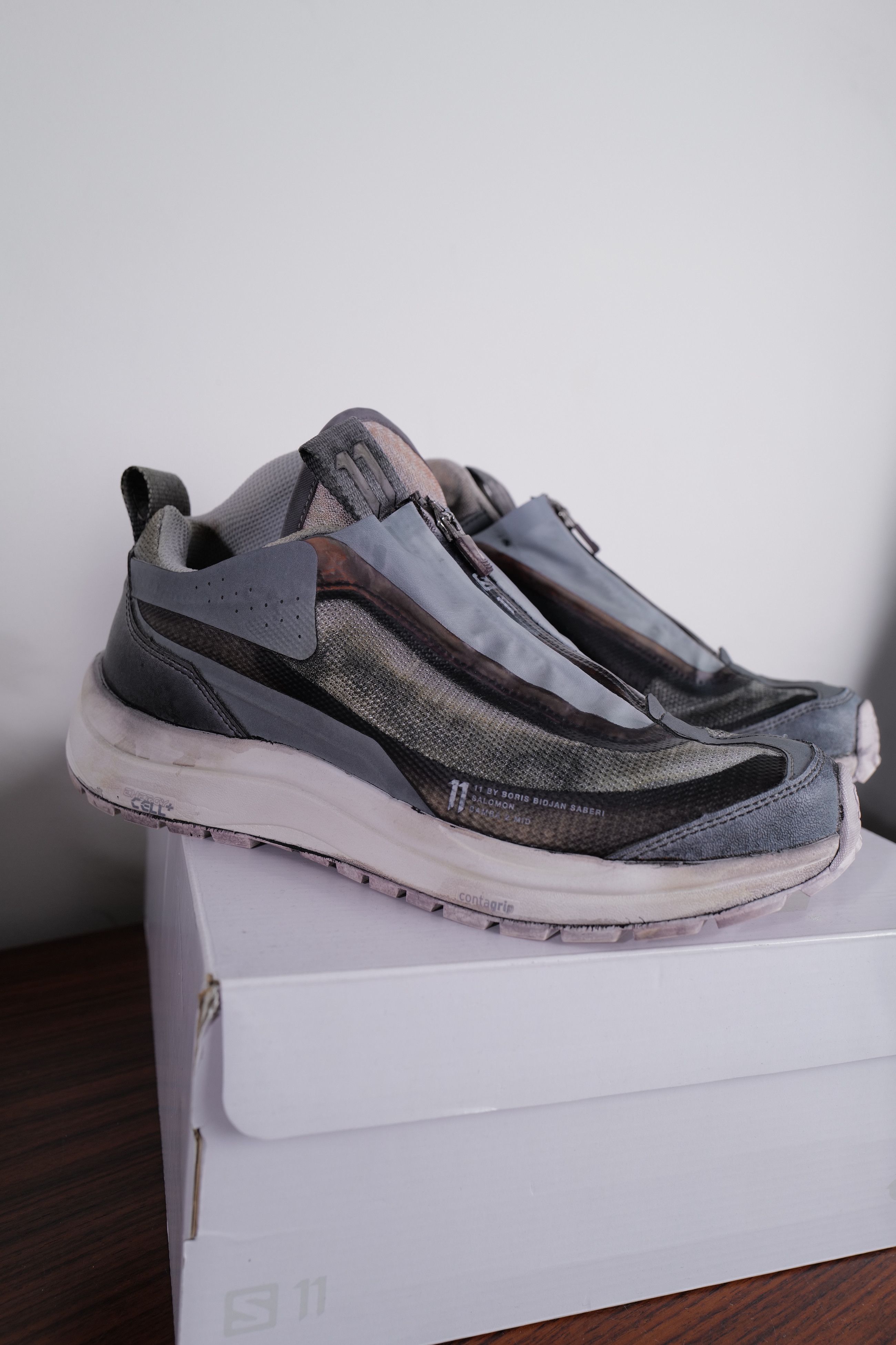 Boris Bidjan Saberi WHITE-PATINA GREY Size US 8.5 / IT 38.5 - 8 Thumbnail