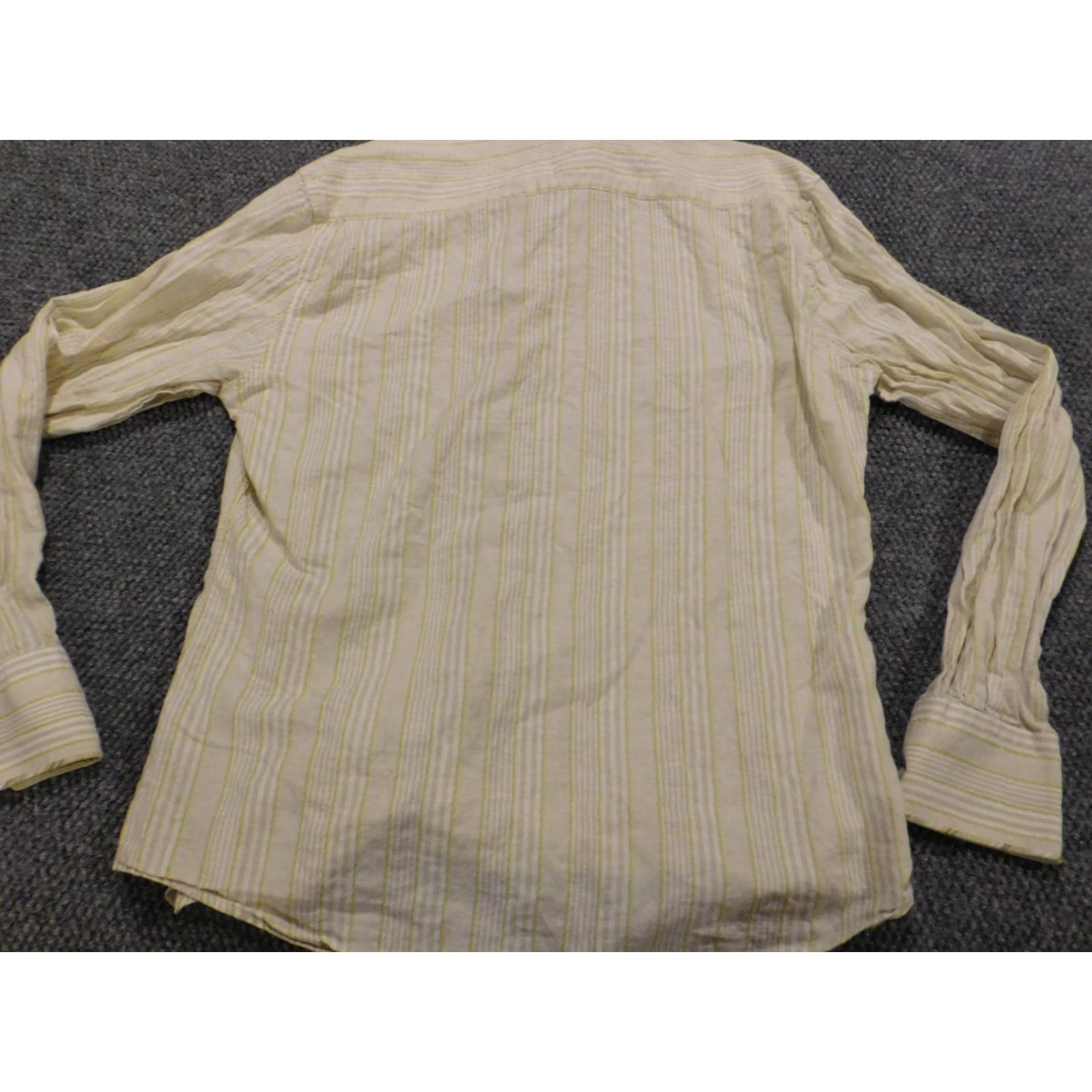 Vintage Bullitt Mens Shirt Large Green classic button down Casual Knit Cotton Slim Long Sleeve Button-Up Collared - Mens Size US L / EU 52-54 / 3 - 7 Thumbnail
