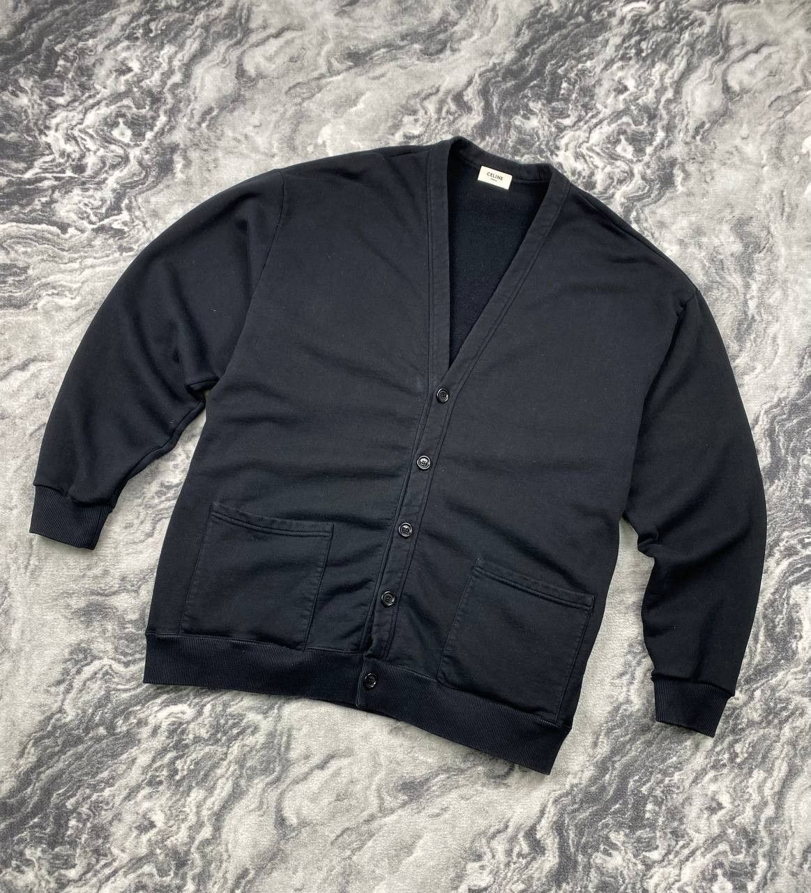 Celine Celine Cardigan Big Logo Men Size L Black Size US L / EU 52-54 / 3 - 2 Thumbnail