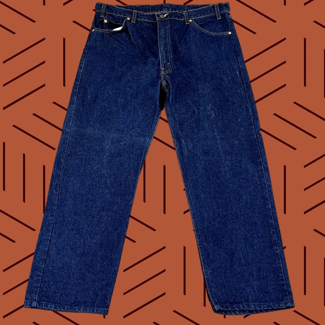Levi's VINTAGE LEVI 505 Jeans Mens 40 x 30 Straight Blue Denim Orange Tab USA Made 80s Size US 40 / EU 56 - 1 Thumbnail
