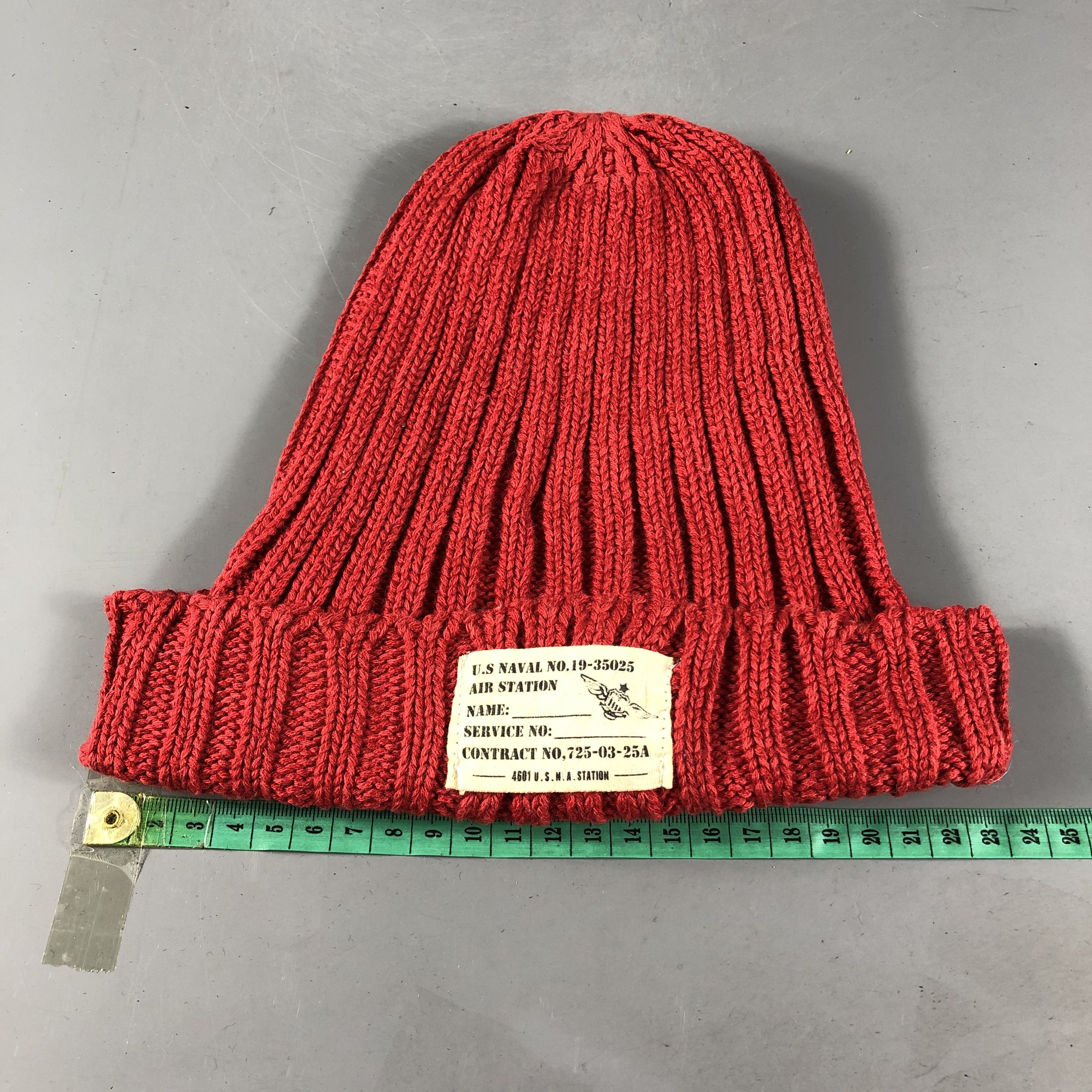 Vintage US Naval Knit Cotton Beanie Snowcap Snow Hat B635 Size ONE SIZE - 3 Thumbnail