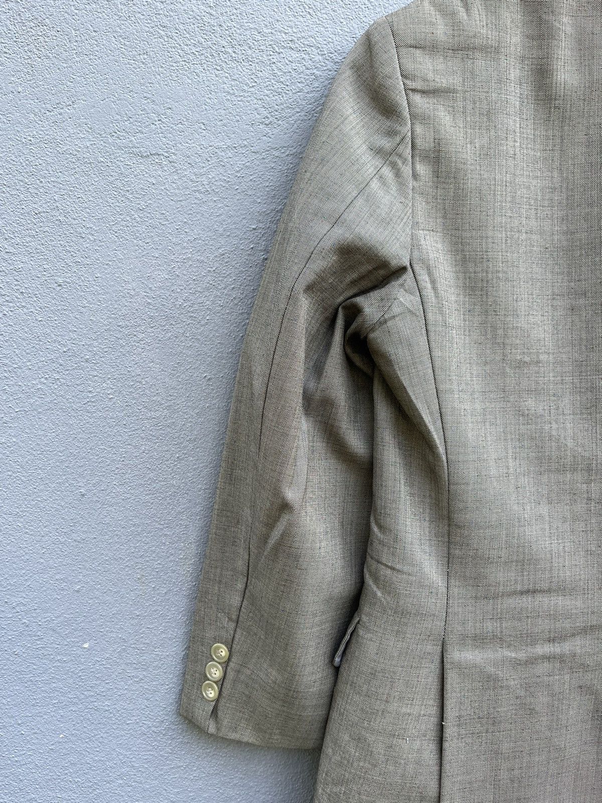 Designer Vintage Valentino World Blazer - Size 46 - Gray Herringbone Size 38L - 14 Thumbnail