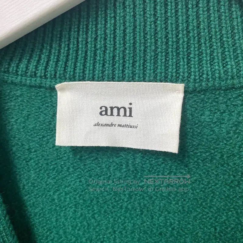 AMI AMI Green Wool Long Sleeve Cardigan . Size M / US 6-8 / IT 42-44 - 6 Thumbnail