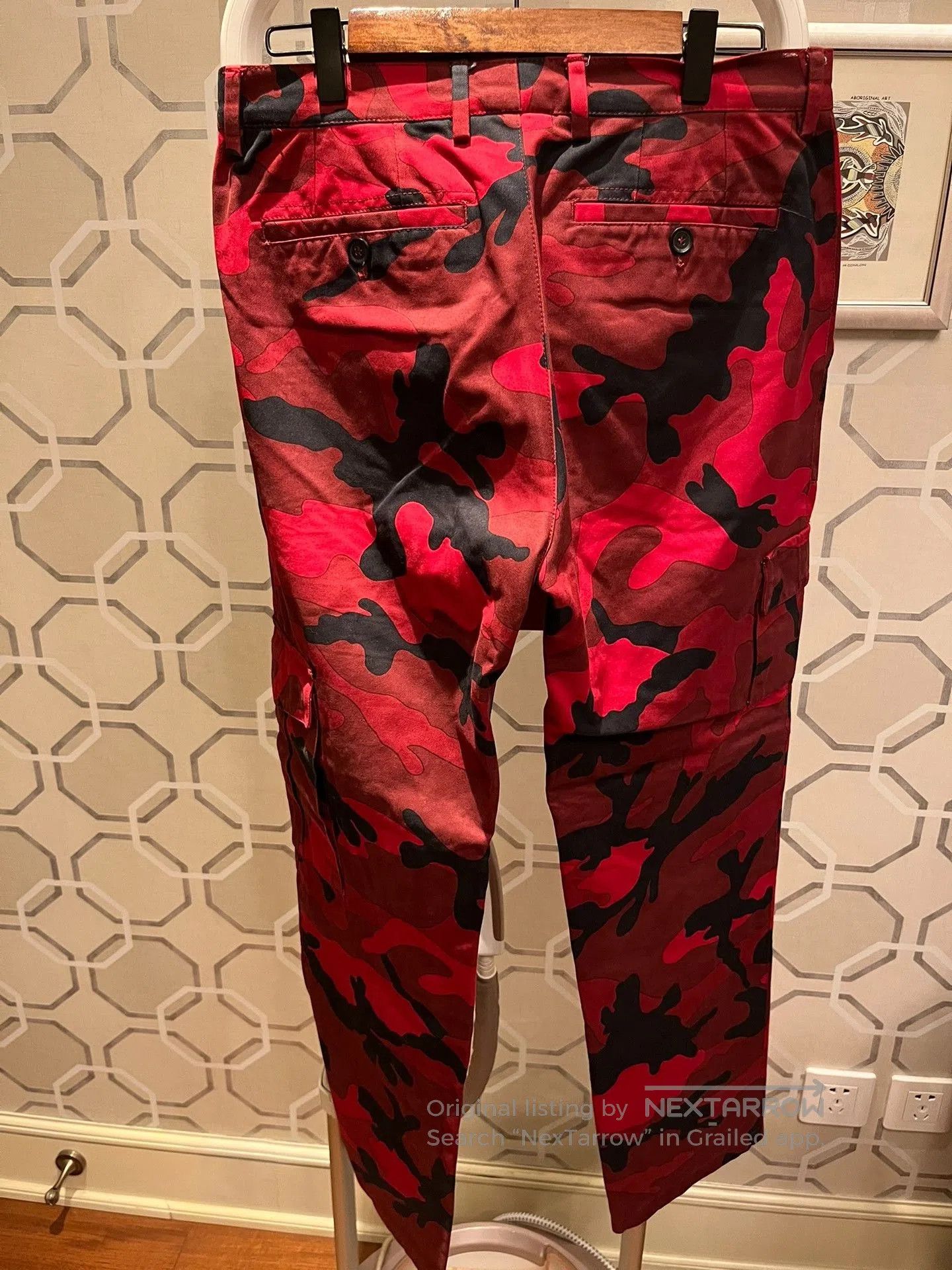 Valentino Valentino Red Camo Cargo Pants. Size US 26 / EU 42 - 3 Thumbnail