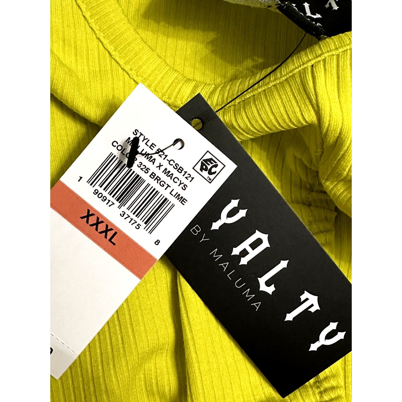 Other Royalty By Maluma Bodysuit Ribbed Yellow Women's XXXL NWT Size 3XL / US 20-22 - 8 Thumbnail