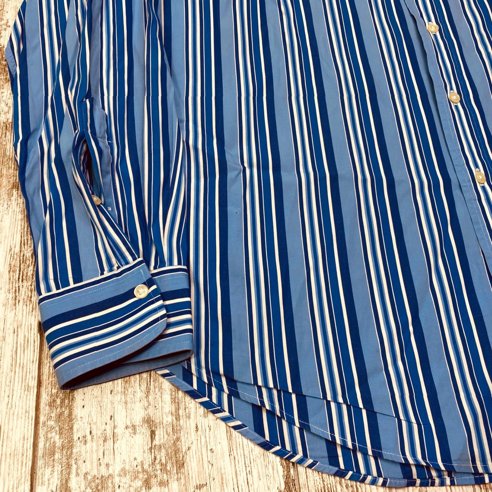 Polo Ralph Lauren Polo Ralph Lauren Shirt Mens 2XL Blue Striped Button-Down 100% Cotton 7576 Size US XXL / EU 58 / 5 - 3 Thumbnail