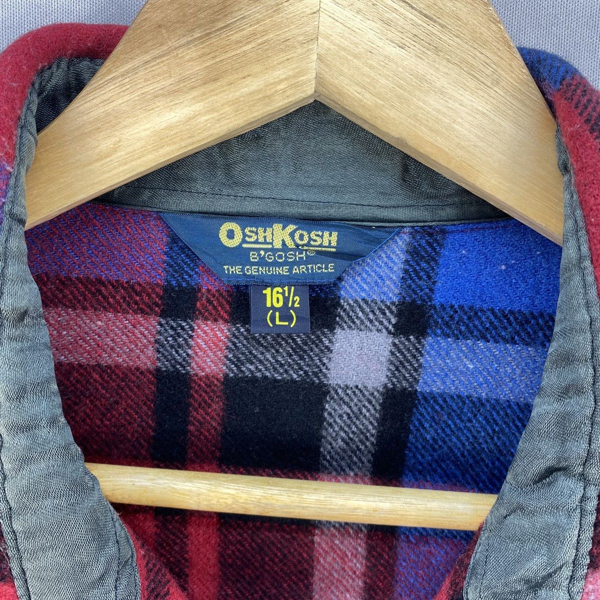 Flannel Vintage Oshkosh Chekered Button Up Wool Jacket Size US L / EU 52-54 / 3 - 11 Thumbnail