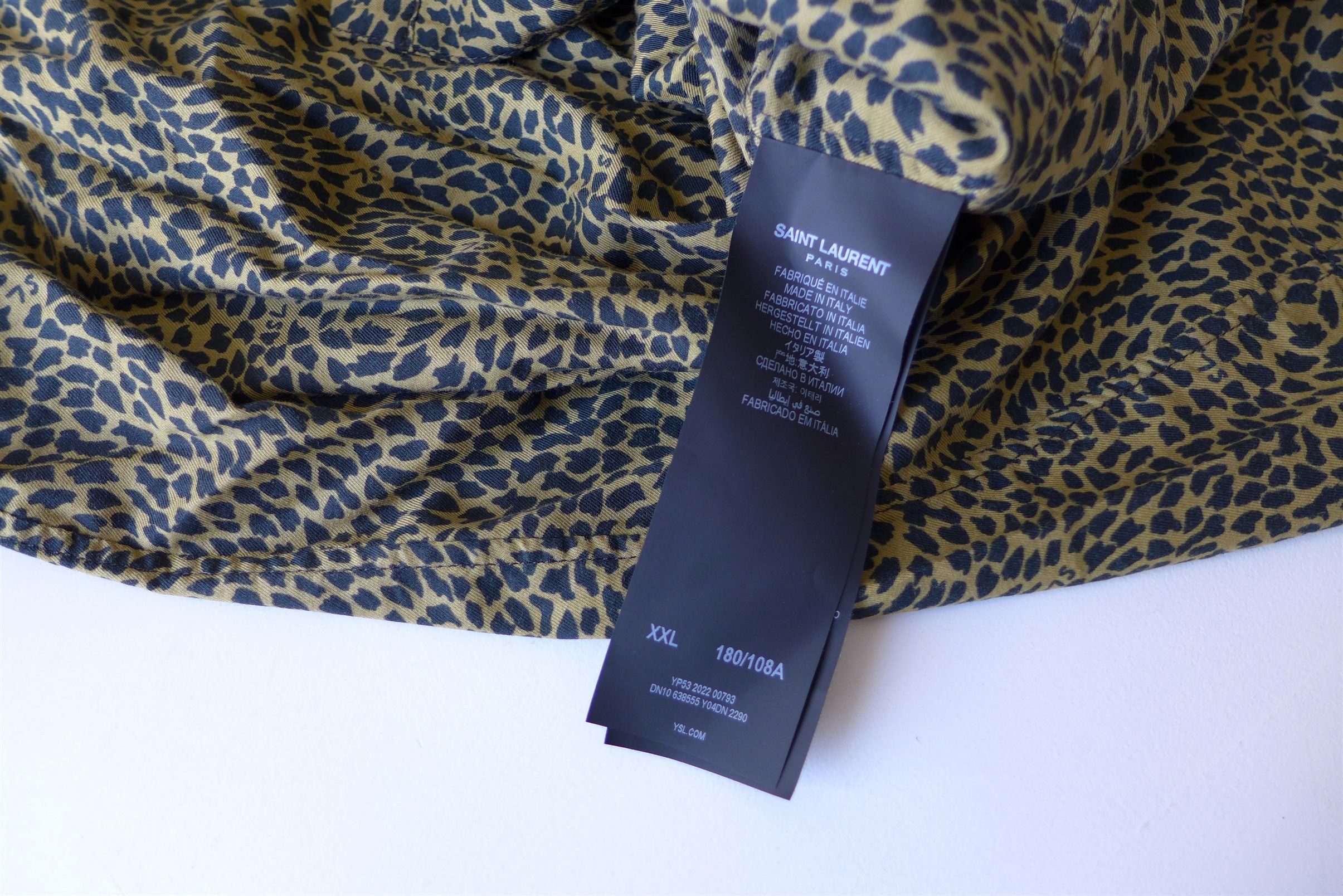 Saint Laurent Paris Saint Laurent Leopard Print Short-Sleeve Shirt Size US XXL / EU 58 / 5 - 16 Thumbnail