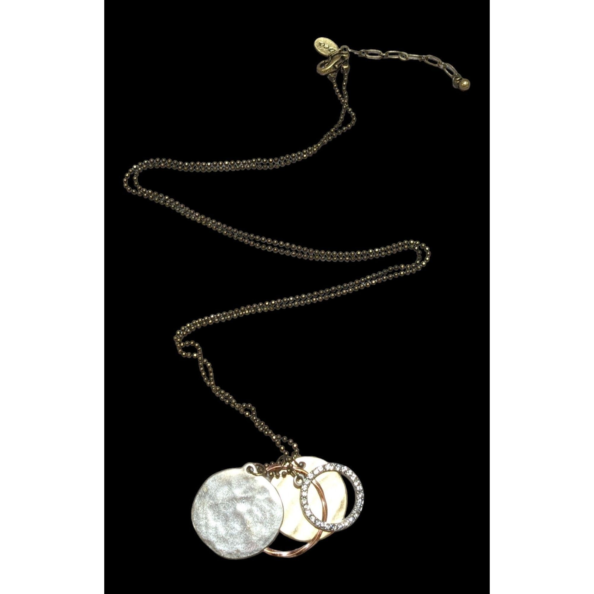 American Eagle Outfitters AEO Metallic Hammered Disc Necklace Size ONE SIZE - 1 Thumbnail