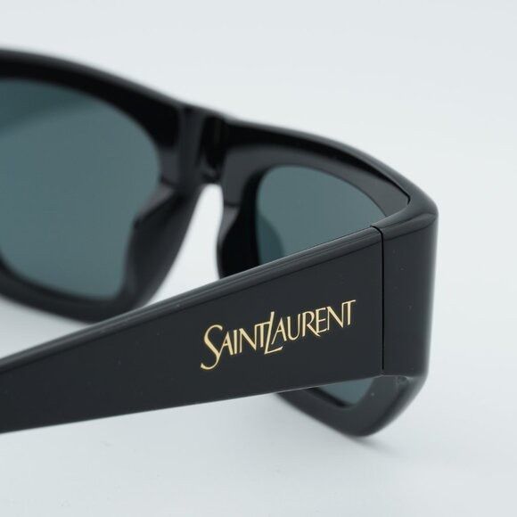 Saint Laurent Paris Saint Laurent SL740 005 Sunglasses Shiny Black Square Frame Size ONE SIZE - 5 Thumbnail