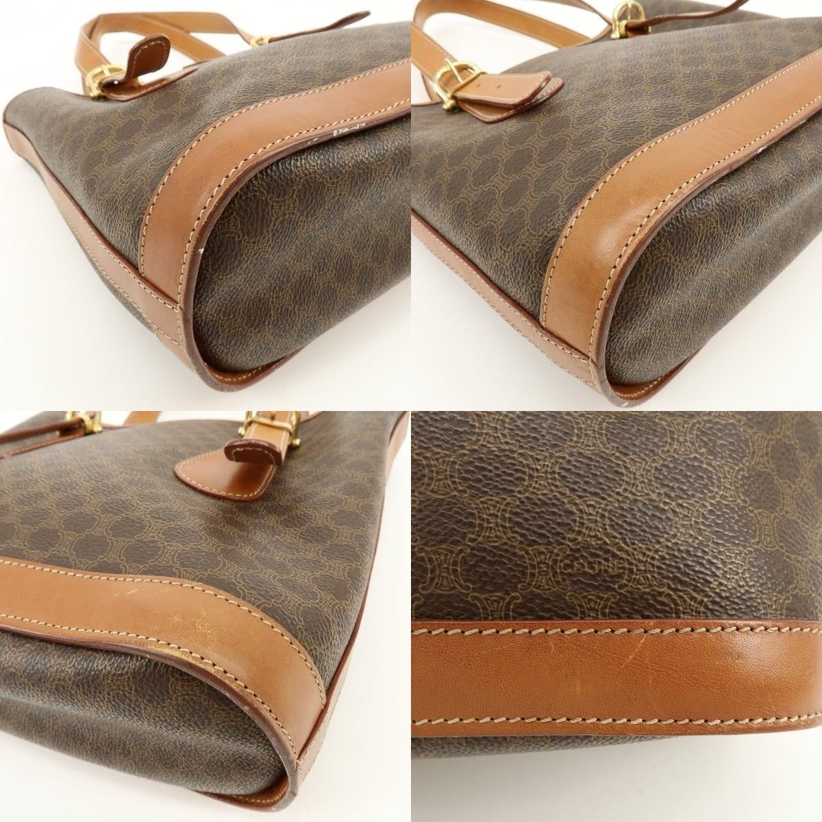 Celine Celine Macadam Triomphe Coated Canvas Tote Brown Size ONE SIZE - 5 Thumbnail