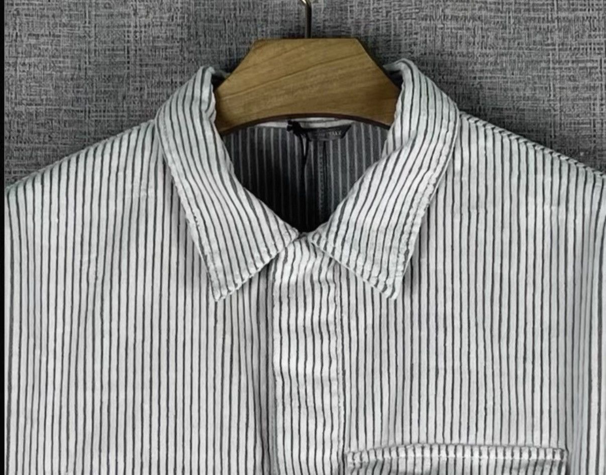 Dior White Striped Long Sleeve Button-Up Shirt Size US M / EU 48-50 / 2 - 3 Thumbnail