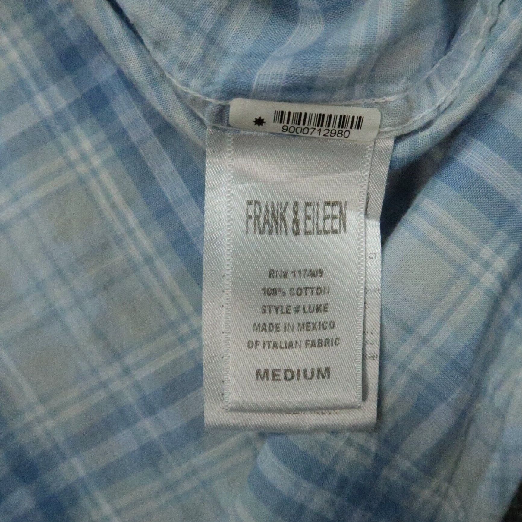 Frank & Eileen Frank & Eileen Blue Plaid Long Sleeve Button Up Shirt Mens Medium Size US M / EU 48-50 / 2 - 4 Thumbnail