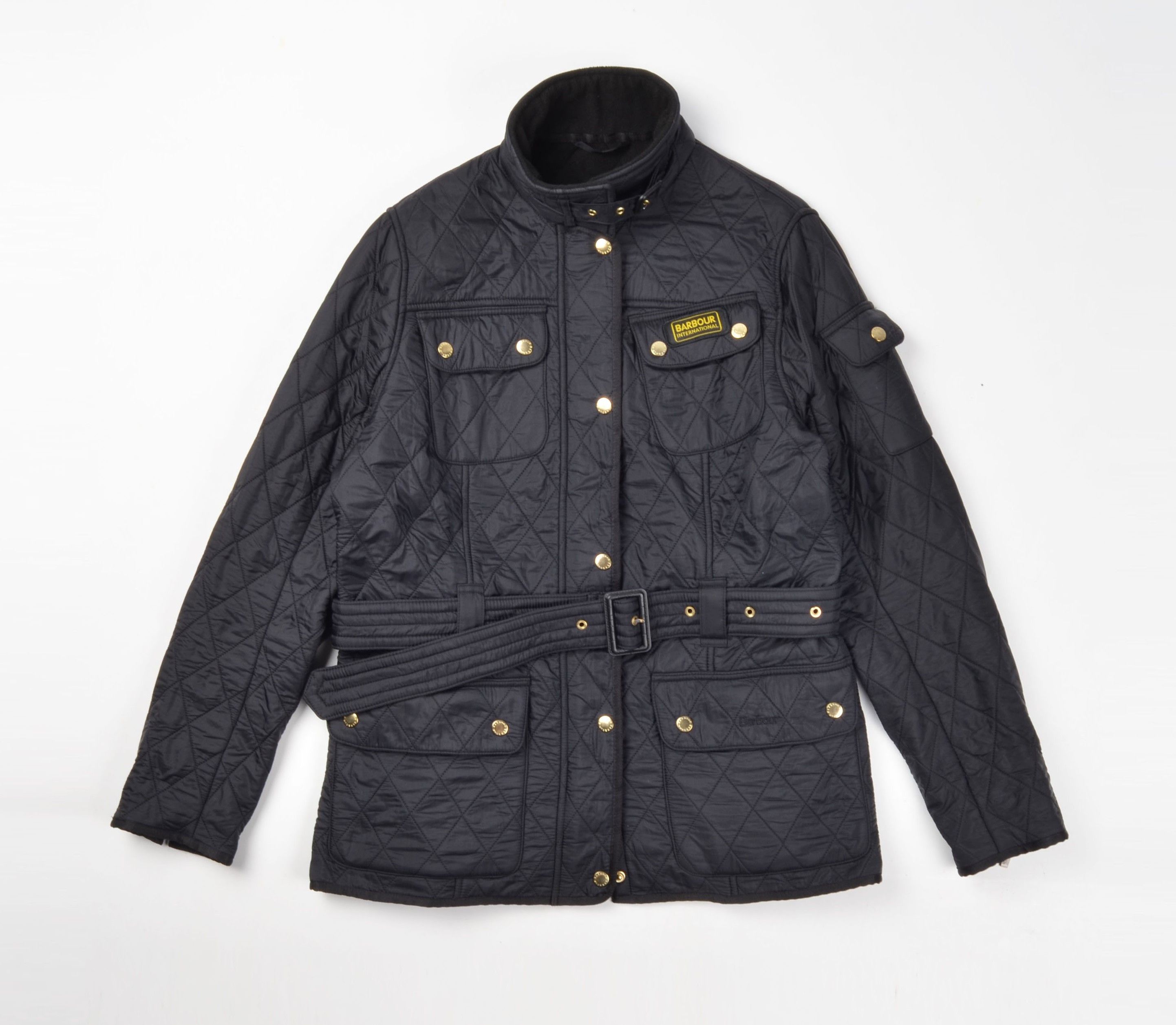Barbour Belted Polarquilt Black Jacket